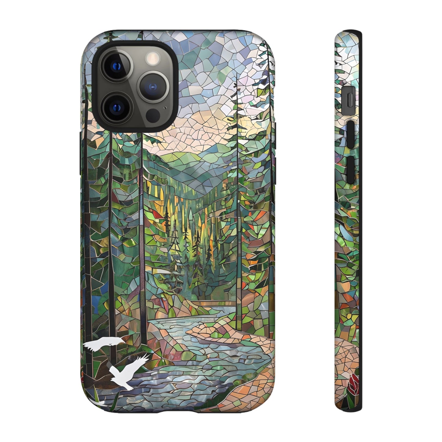 Olympic National Park Phone Case, Mosaic Phone Case, Olympic National Park Art Gift, Scenic Waterfall Phone Cover, Landscape Aesthetic Case