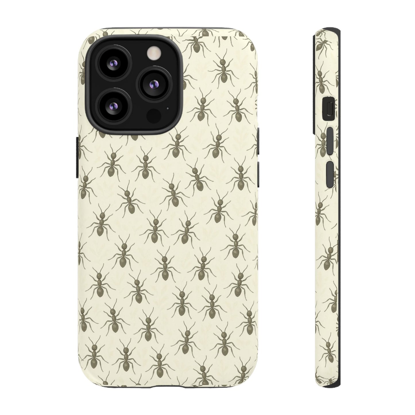 Marching Ant Pattern Tough Phone Case - Realistic Insect Art, Minimalist Nature Aesthetic, Compatible with iPhone, Galaxy, and Google Phones