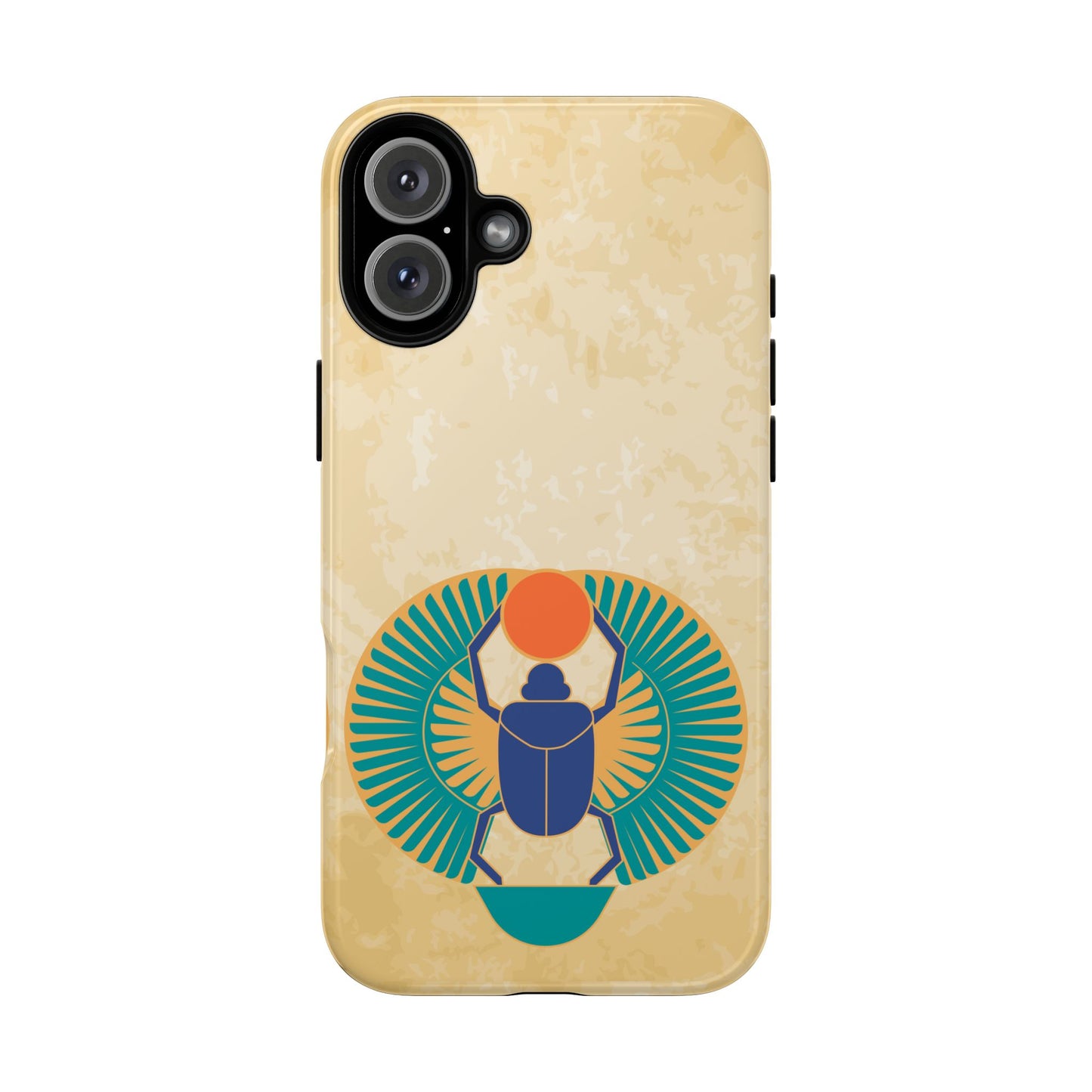 Ancient Egyptian Scarab Beetle Tough Phone Case - Symbol of Rebirth Design, Mythological Art, Compatible with iPhone, Galaxy, and Google
