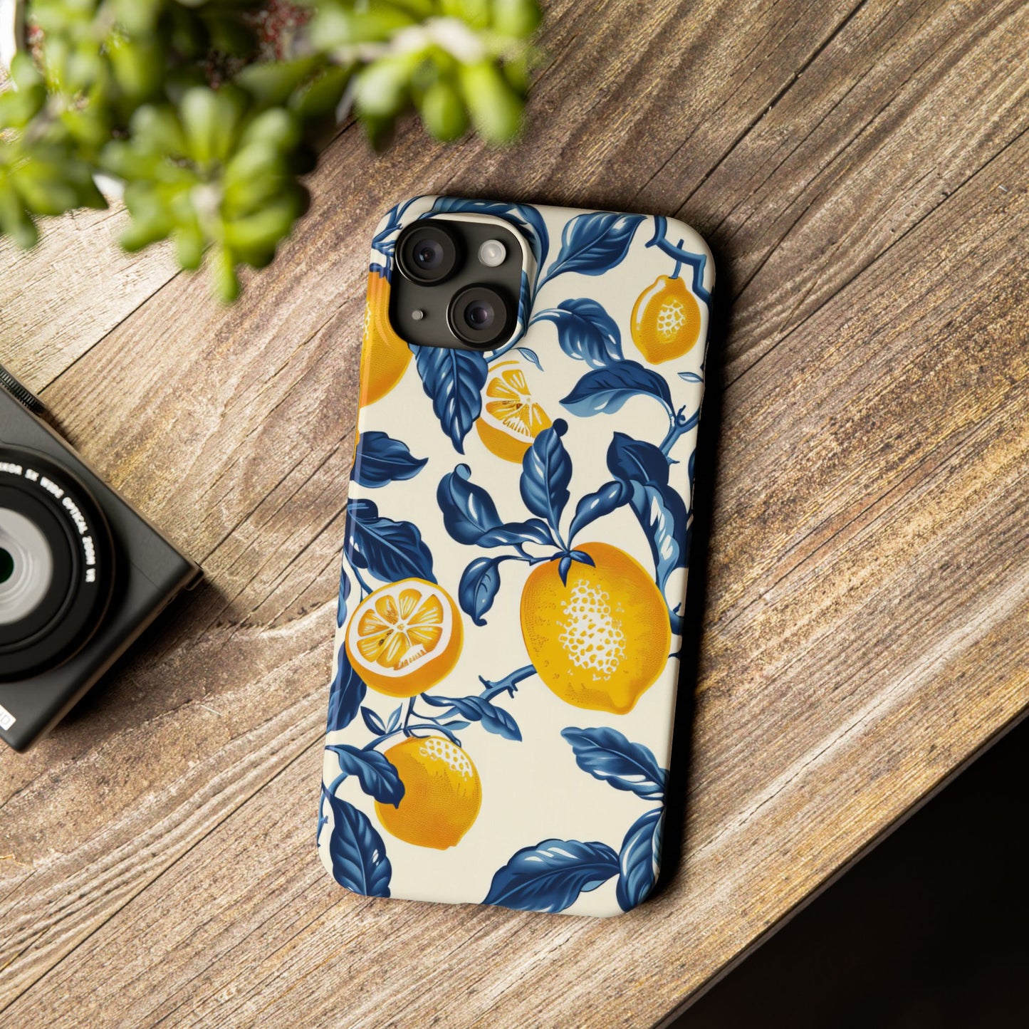 Lemon Floral Slim Phone Cases - Stylish Citrus Designs for Summer, Perfect Gift for Friends, Beach Vibes, Trendy Phone Accessories, [...]