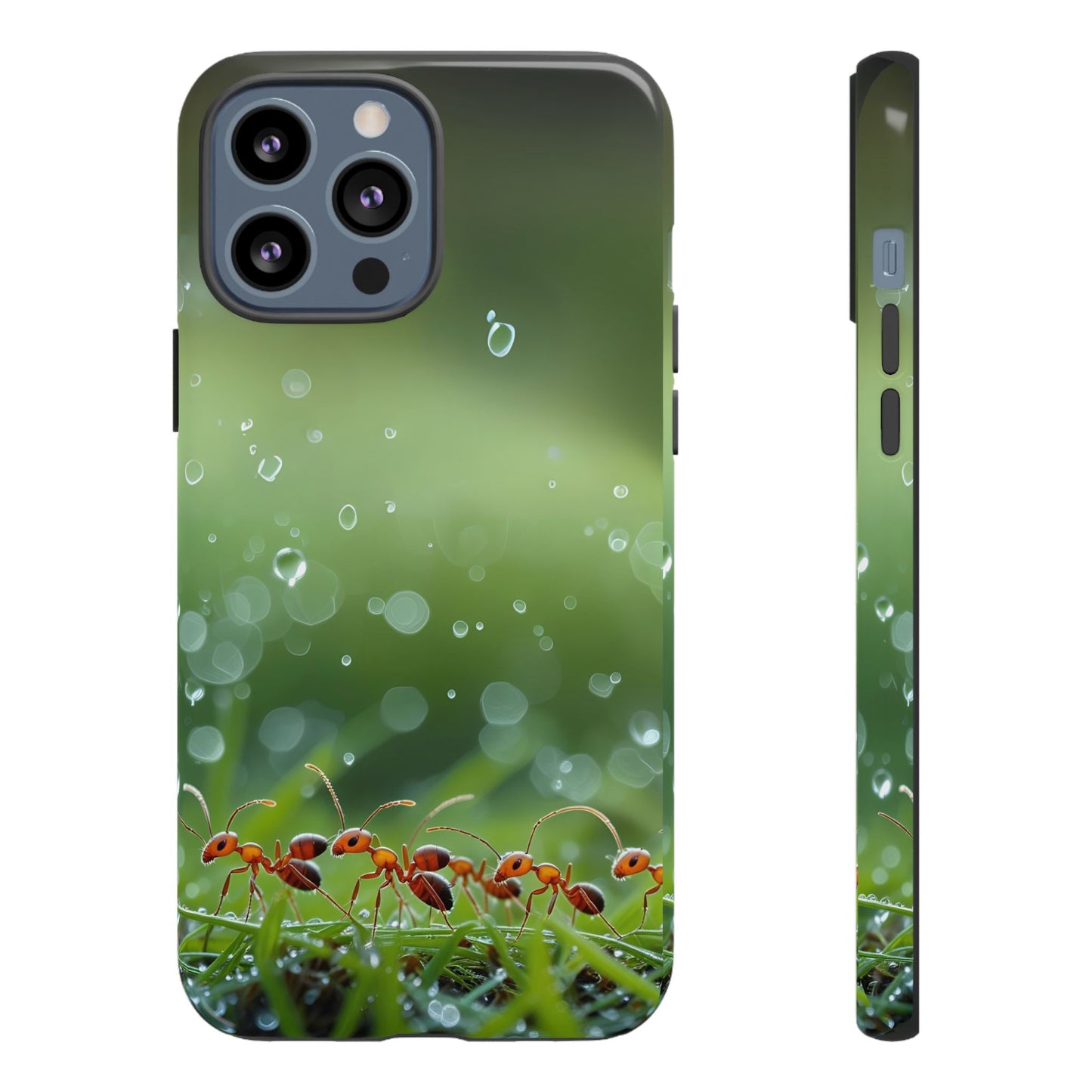 Marching Ant Pattern Tough Phone Case - Realistic Insect Art, Minimalist Nature Aesthetic, Compatible with iPhone, Galaxy, and Google Phones