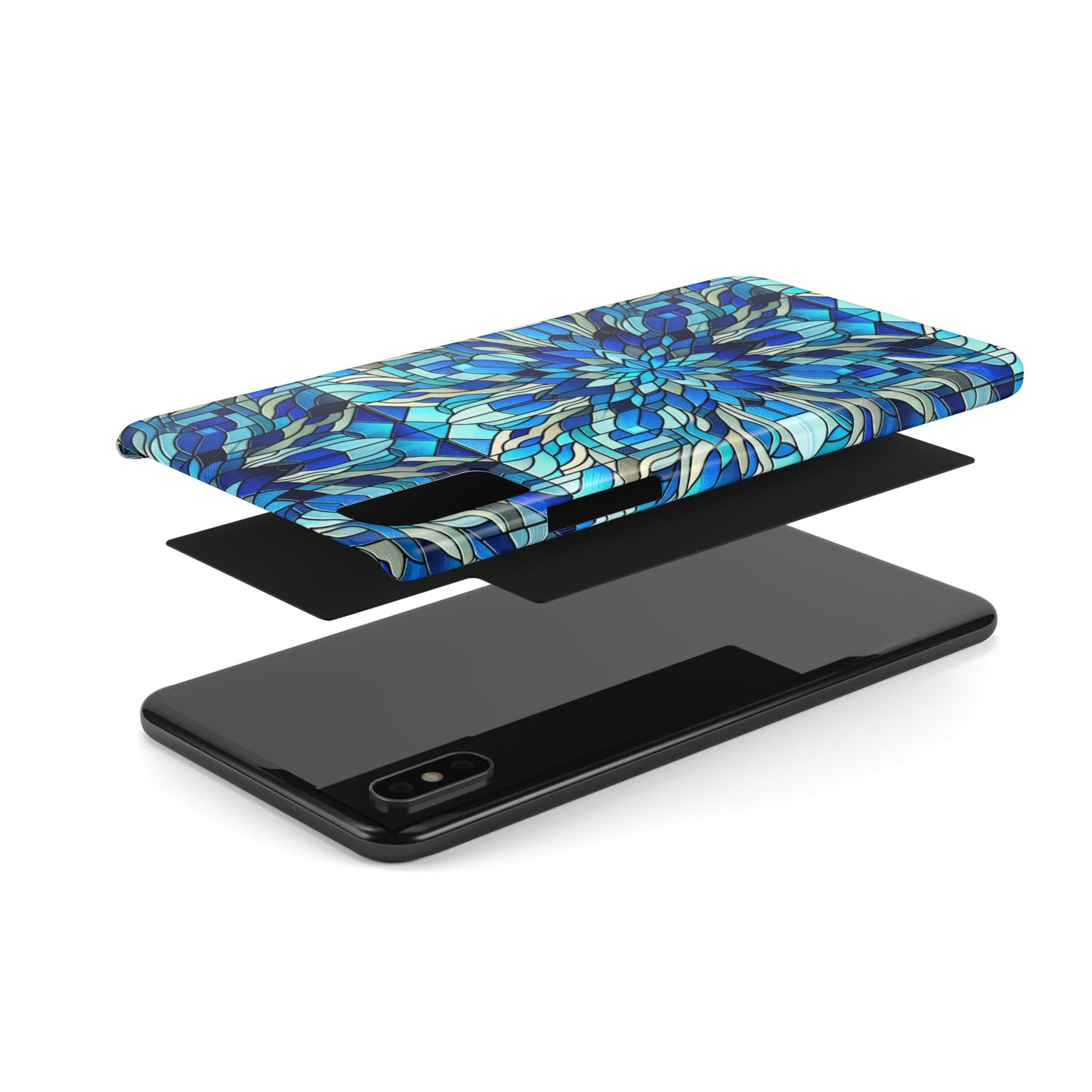 Stained Glass Slim Phone Cases, Floral Phone Covers, Unique Gifts, Artistic Phone Skins, Smartphone Accessories, Stylish Cases