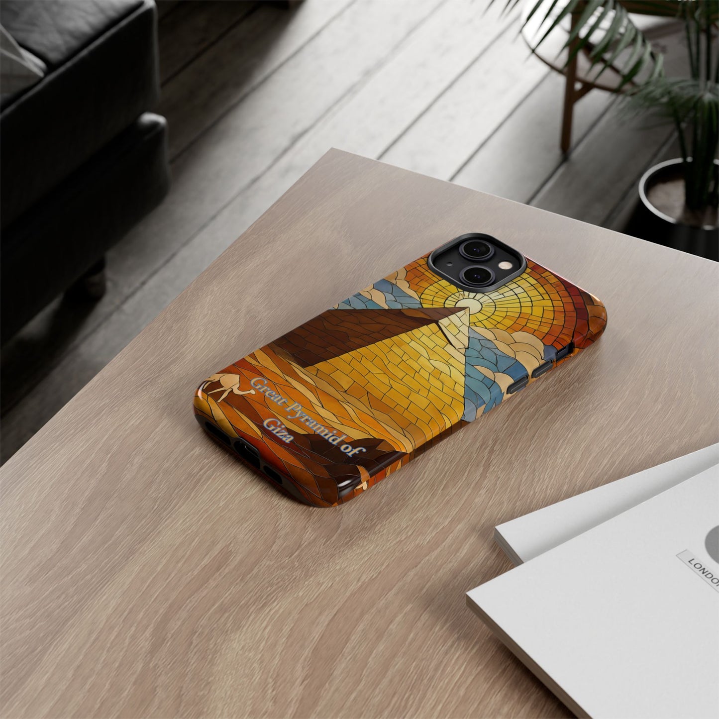 World Wonders Tough Phone Case, Great Pyramid of Giza, Compatible with iPhone 17, 16, 15, 14, 13, Galaxy, Google