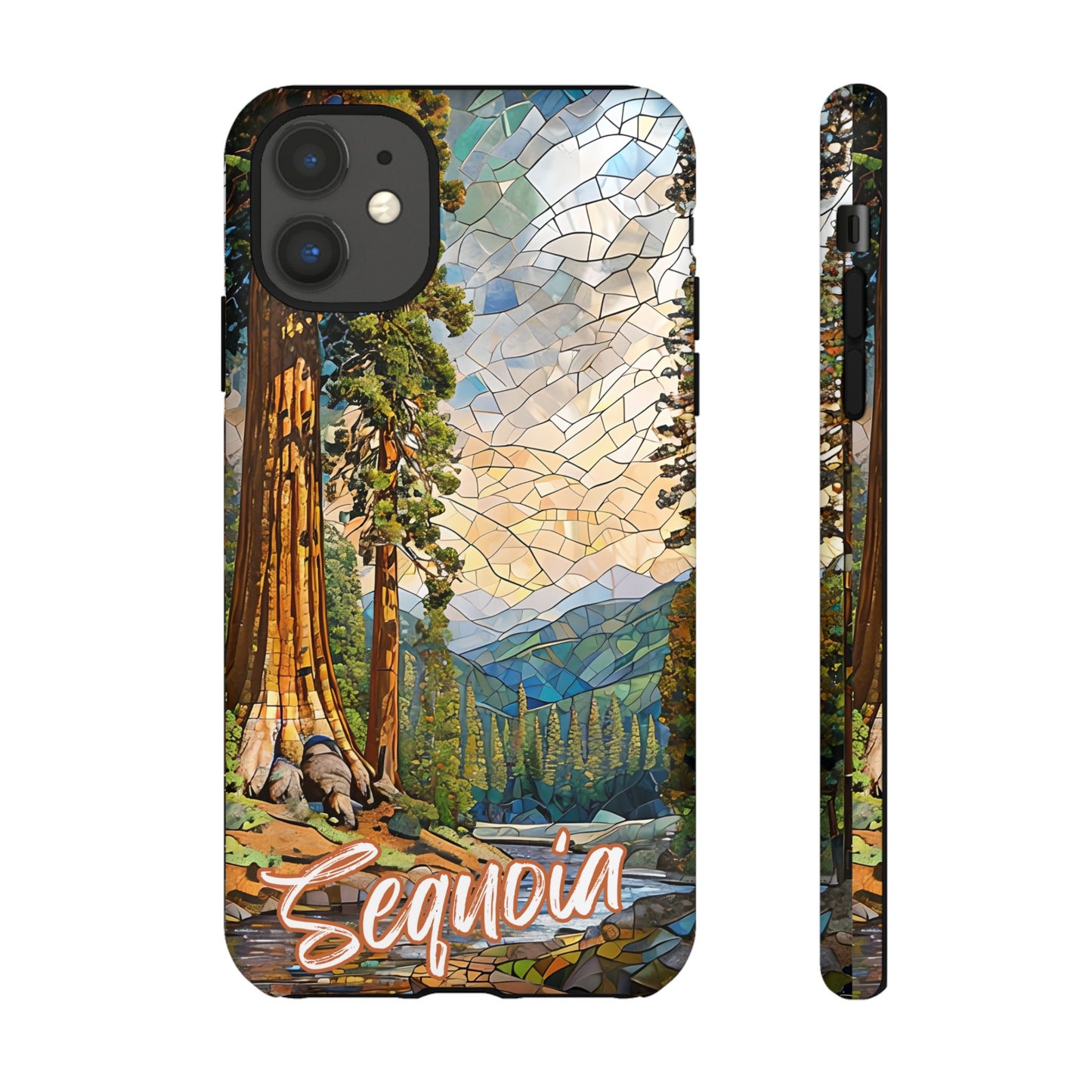 Sequoia National Park Northern California Phone Case, Mosaic Phone Case, Mountain Nature Art, National Park Gift, Scenic Forest Phone Cover