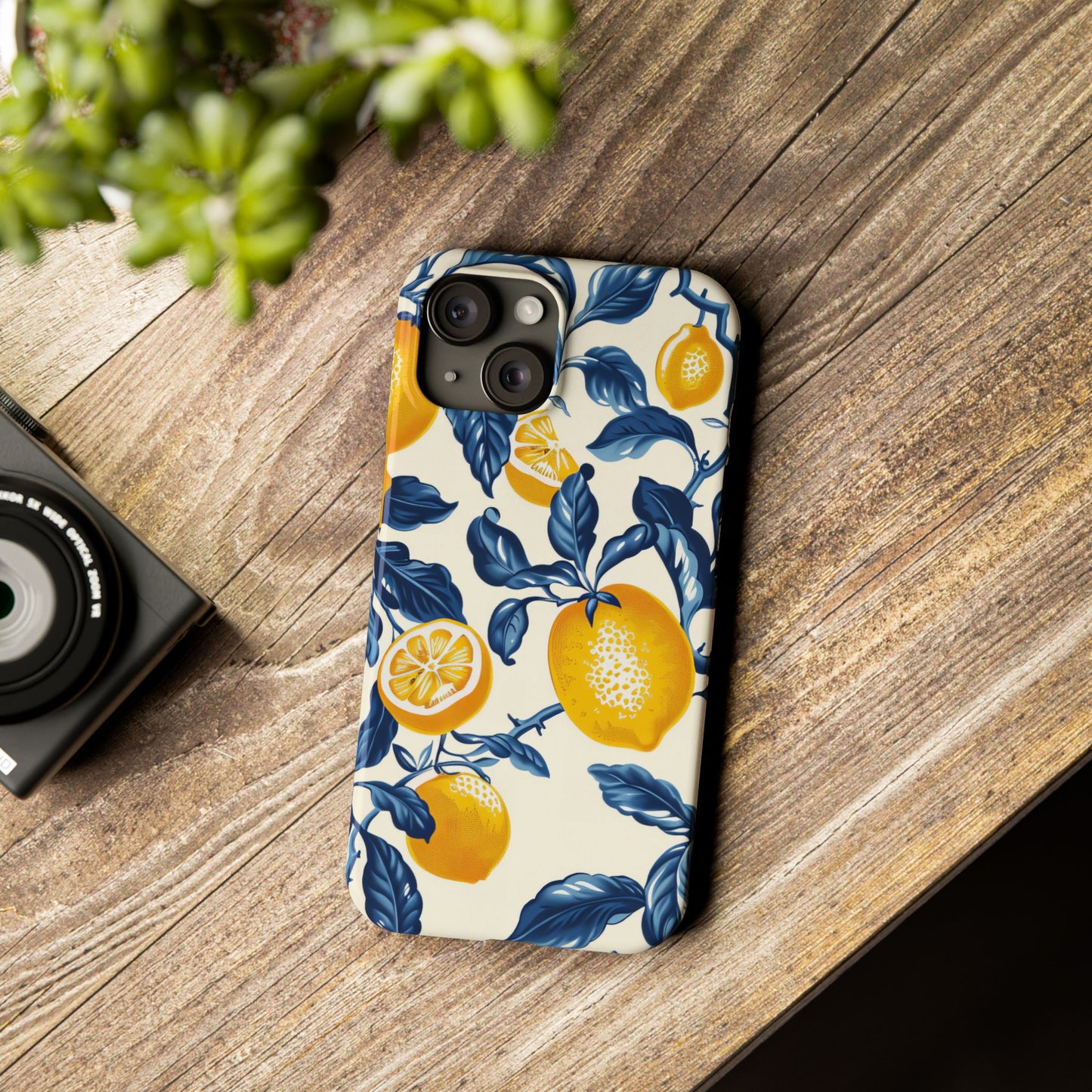 Lemon Floral Slim Phone Cases - Stylish Citrus Designs for Summer, Perfect Gift for Friends, Beach Vibes, Trendy Phone Accessories, [...]