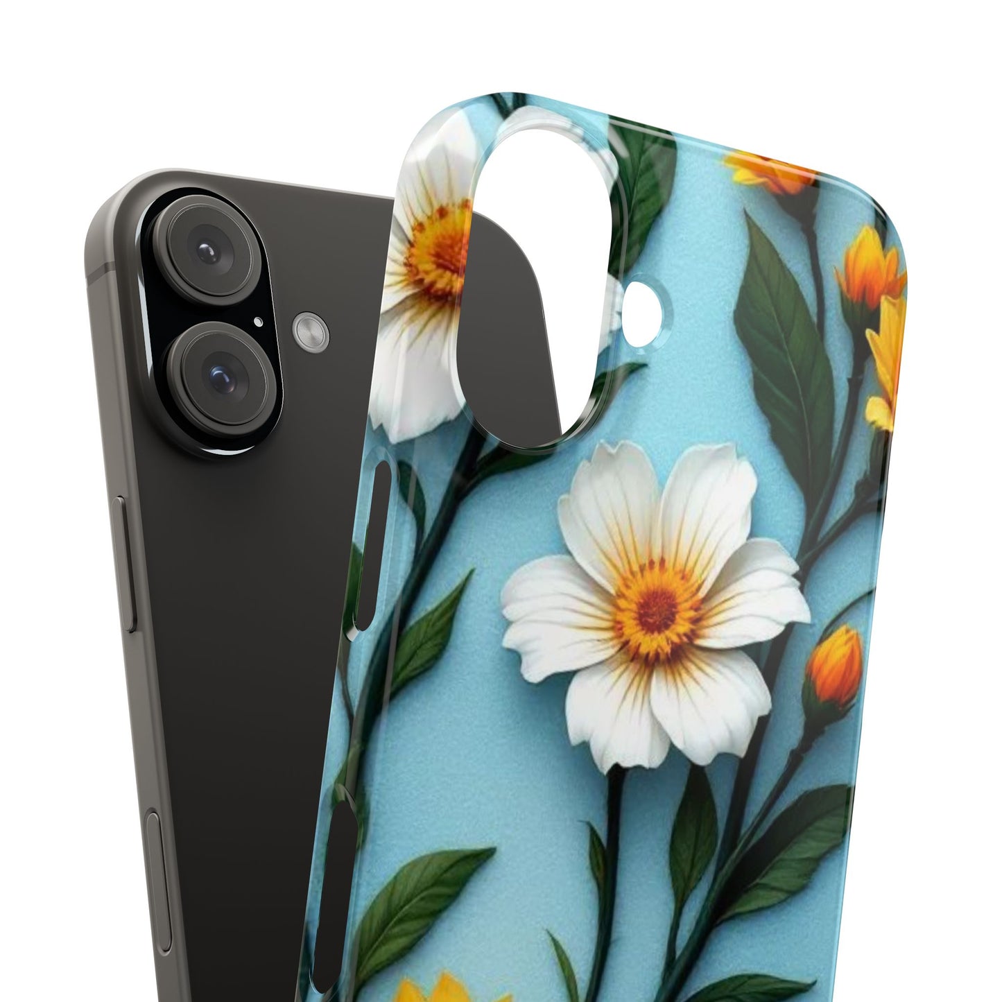 Floral Slim Phone Case, Smartphone Accessories, Gift for Her, Nature Lover Gift, Spring Decor, Cute Phone Cover