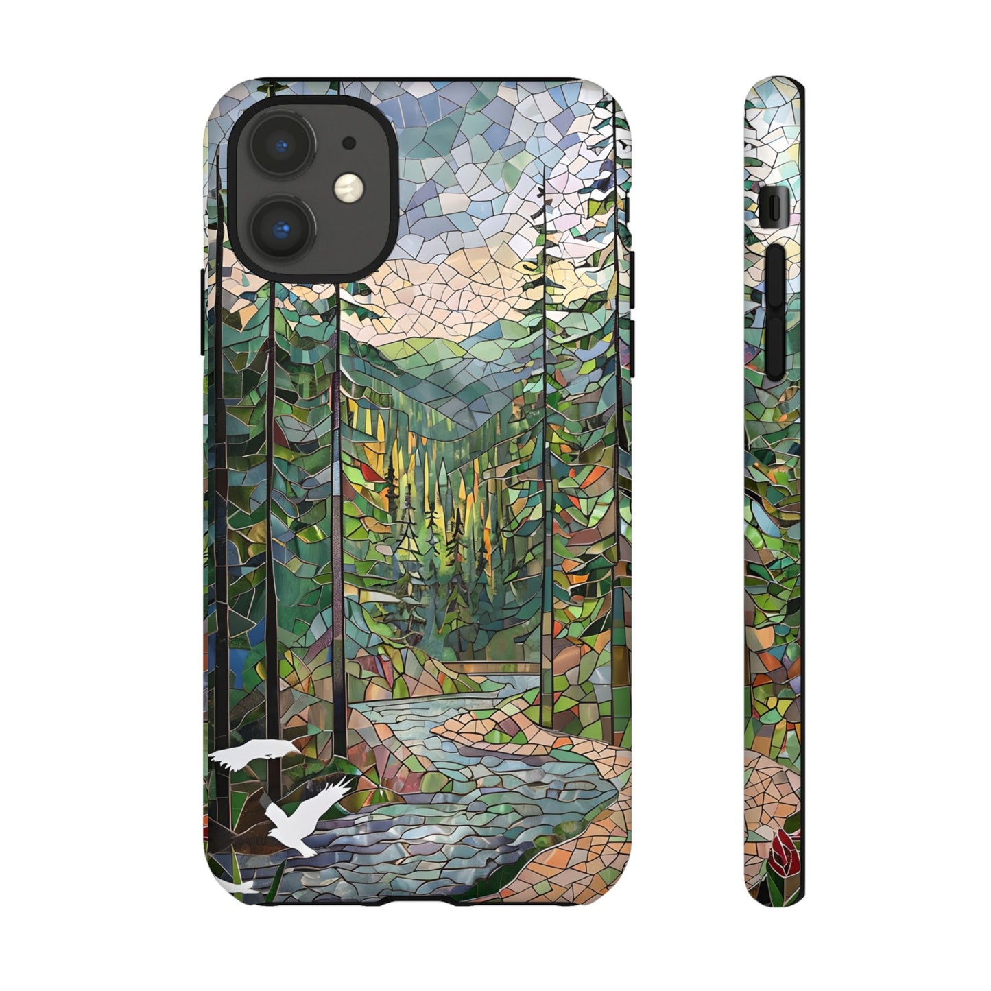 Olympic National Park Phone Case, Mosaic Phone Case, Olympic National Park Art Gift, Scenic Waterfall Phone Cover, Landscape Aesthetic Case