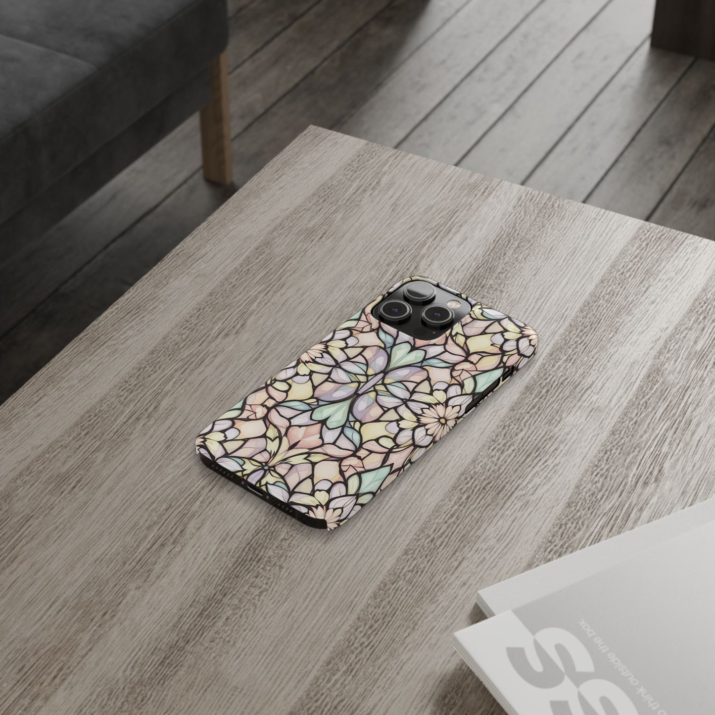 Floral Pattern Slim Phone Case - Perfect Gift for Nature Lovers, Stylish Accessory, Mobile Protection, Unique Design, Spring Vibes
