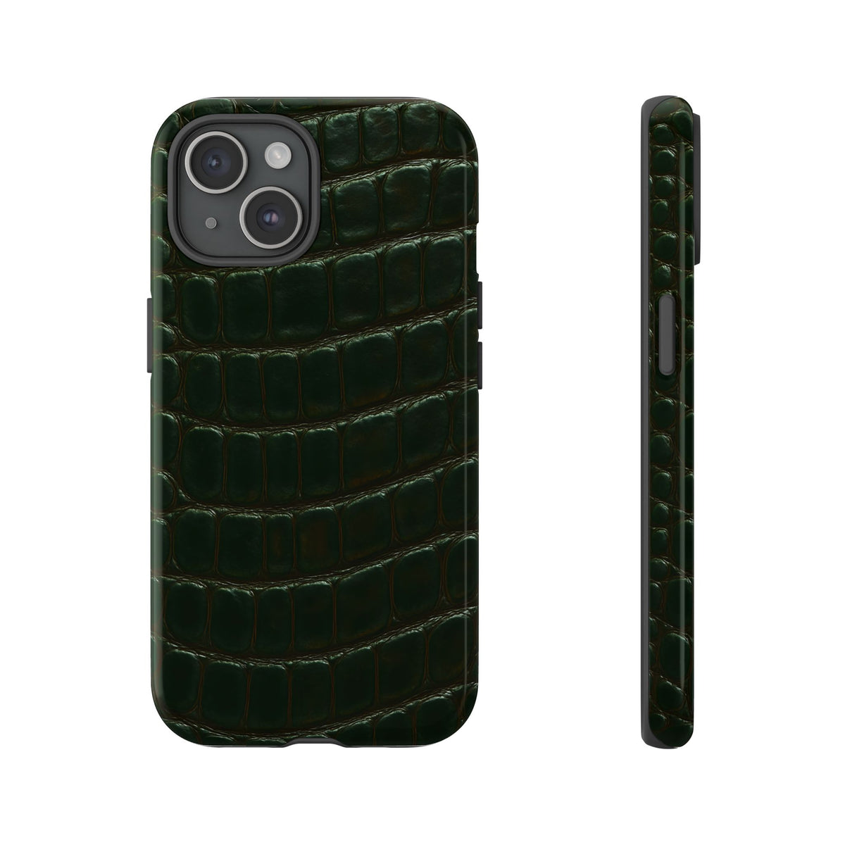 Alligator Print Tough Phone Case, Animal Print, Protective Faux Skin Style Cover Compatible with iPhone 17, 16, 15, 14, 13, Galaxy, Google