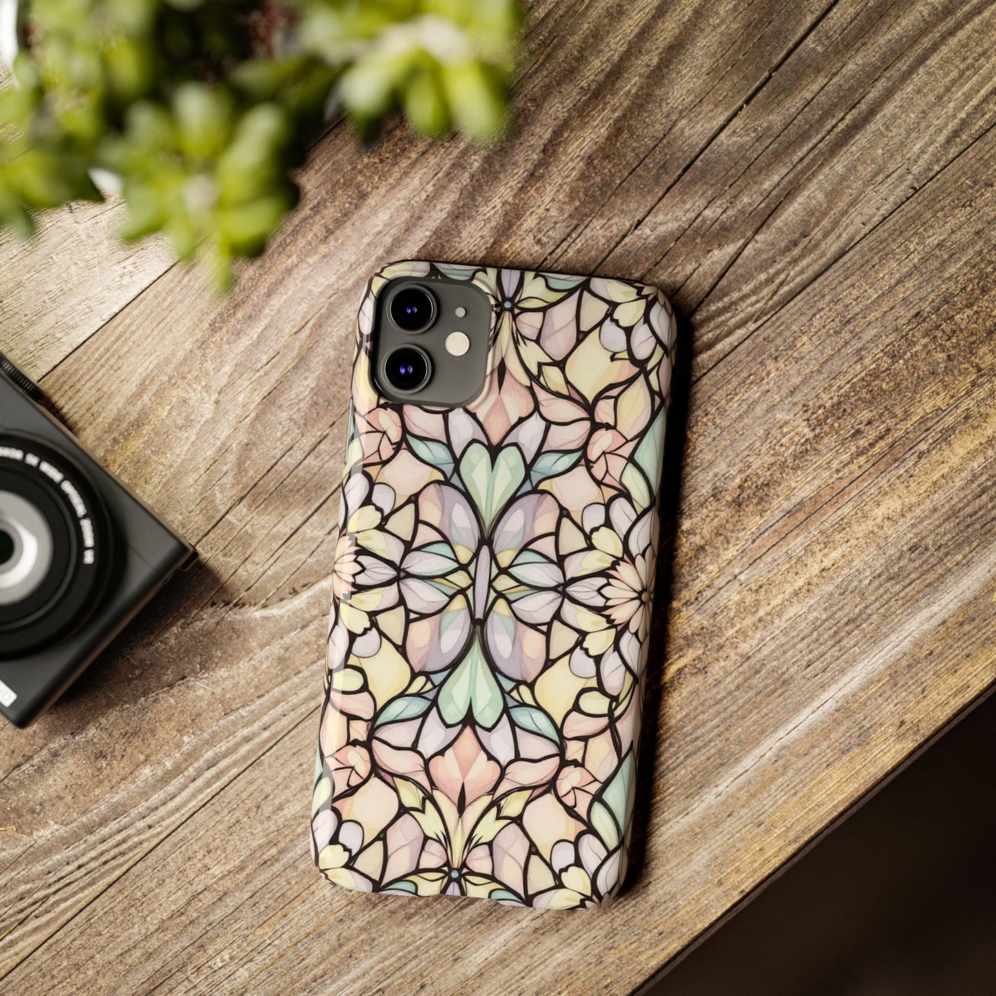 Floral Pattern Slim Phone Case - Perfect Gift for Nature Lovers, Stylish Accessory, Mobile Protection, Unique Design, Spring Vibes