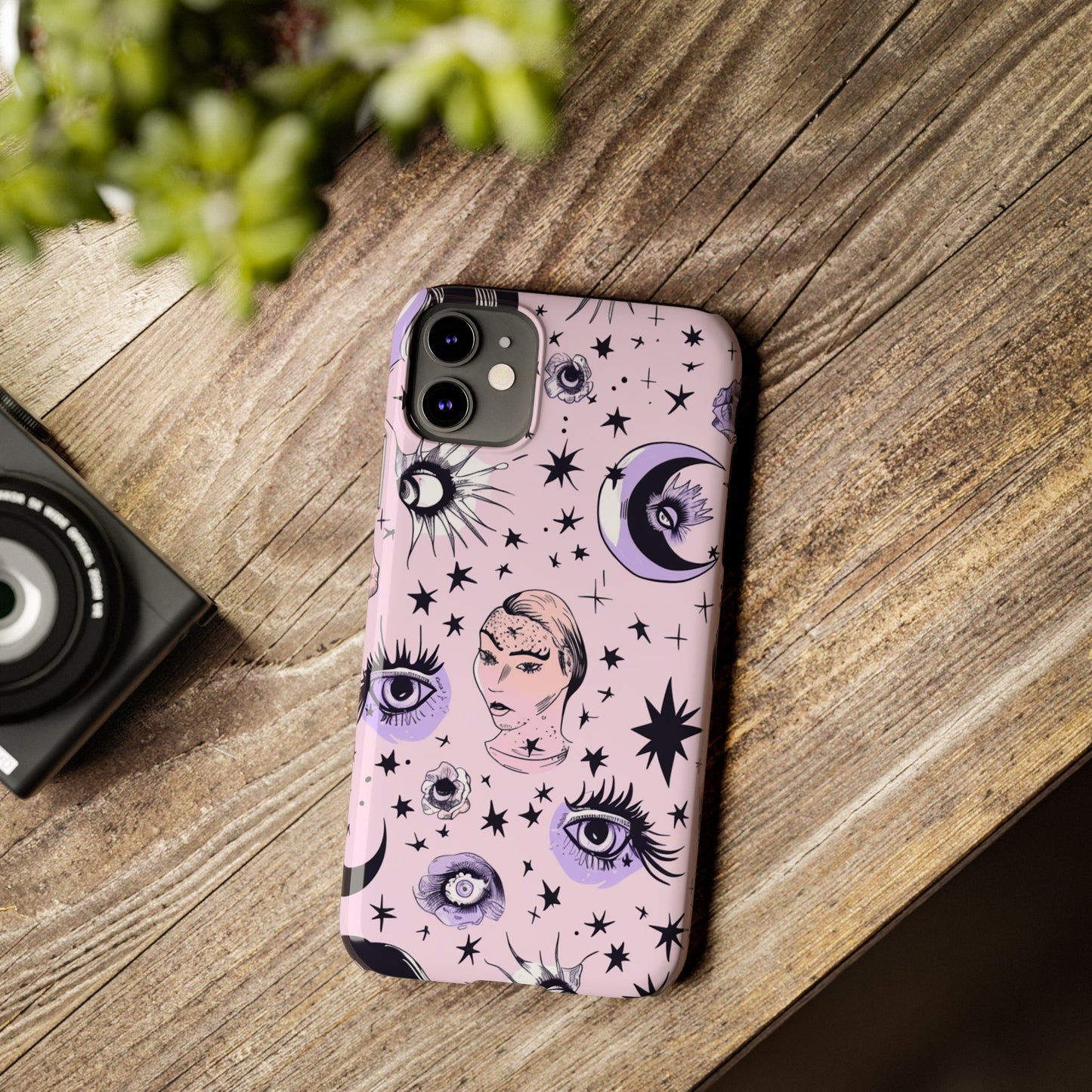 Celestial Slim Phone Cases - Stylish Cosmic Design, Personalized Phone Protectors, Astrology Gifts, Unique Phone Accessories, Moon & Stars