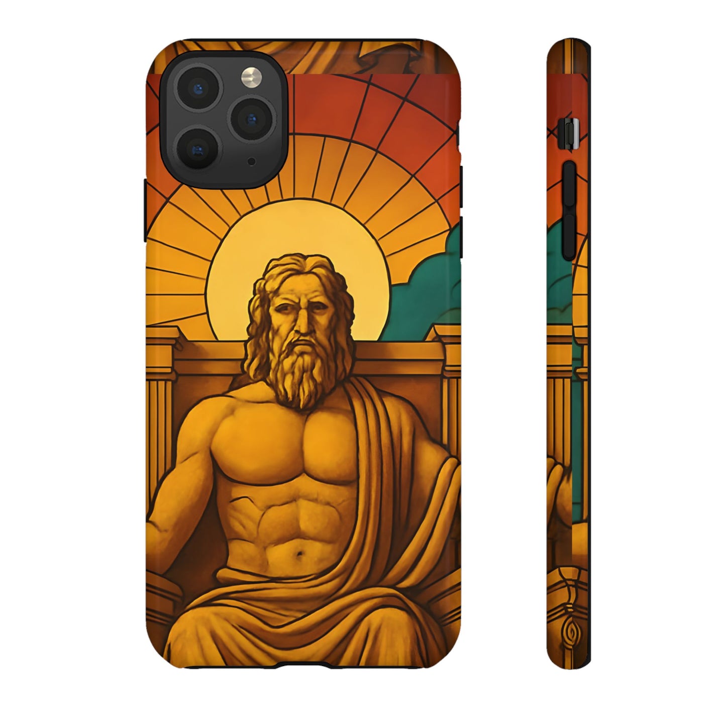 Olympia Zeus Statue Tough Phone Case - Classic Greek Art Design, Historic World Wonder Aesthetic, Compatible with iPhone, Galaxy, and Google