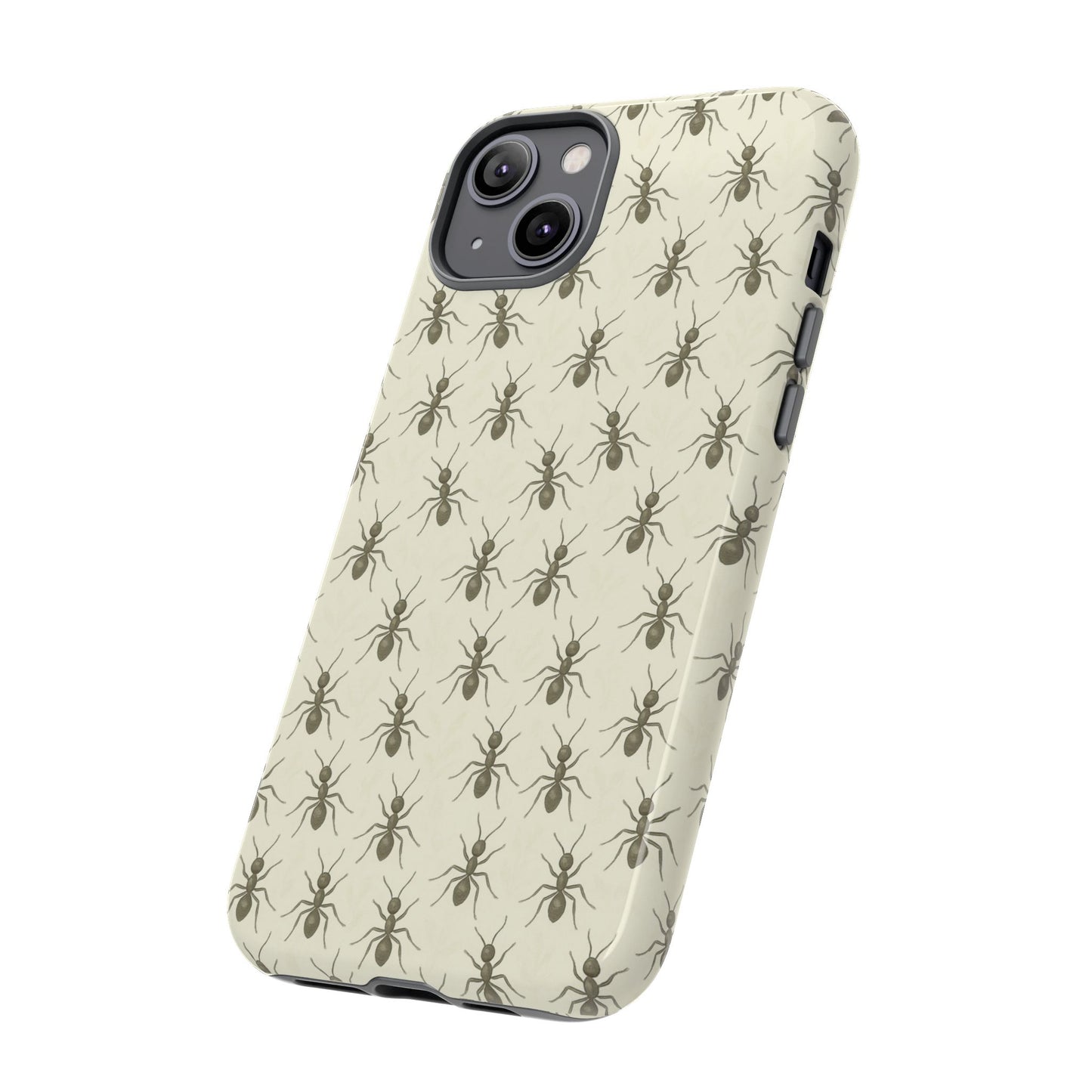 Marching Ant Pattern Tough Phone Case - Realistic Insect Art, Minimalist Nature Aesthetic, Compatible with iPhone, Galaxy, and Google Phones