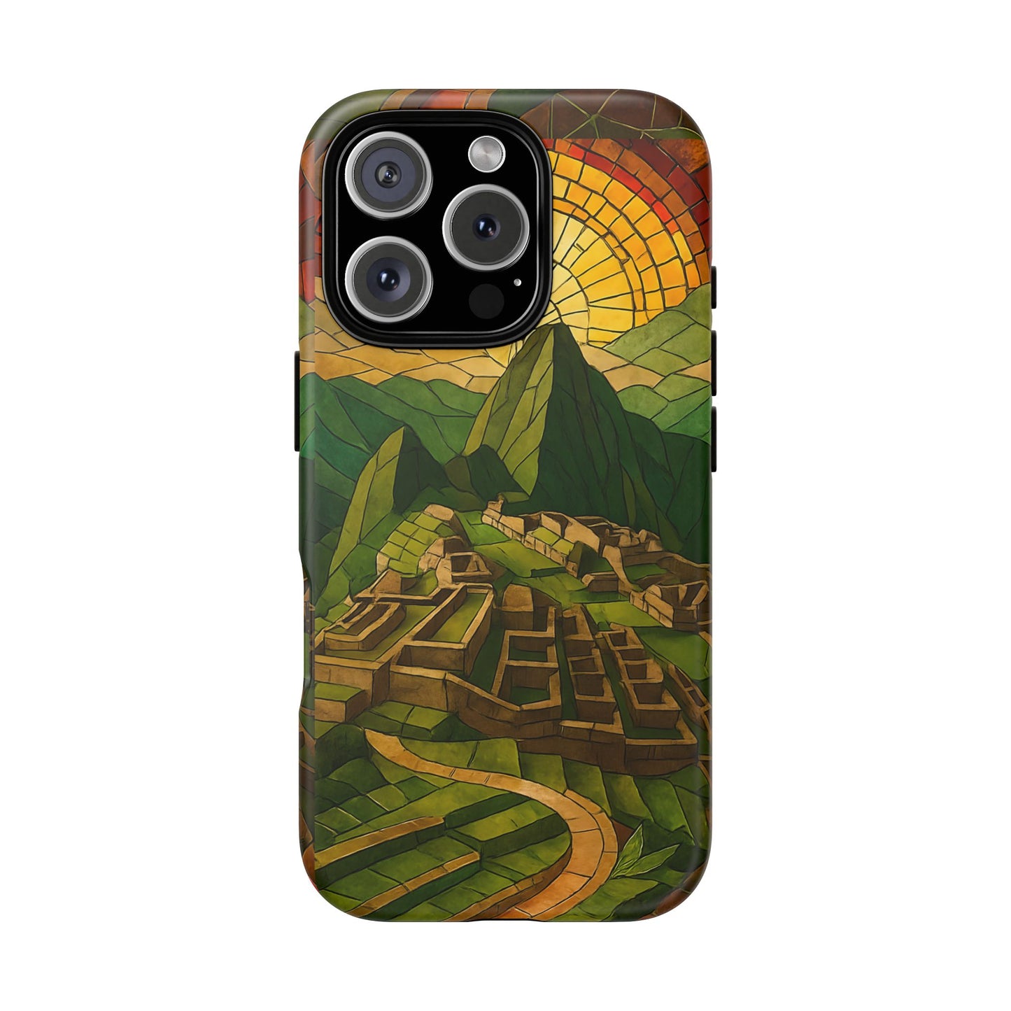 Inca Ruins Tough Phone Case - Machu Picchu Landmark Design, Historic Peru Travel Aesthetic Compatible with iPhone, Galaxy, and Google Phones