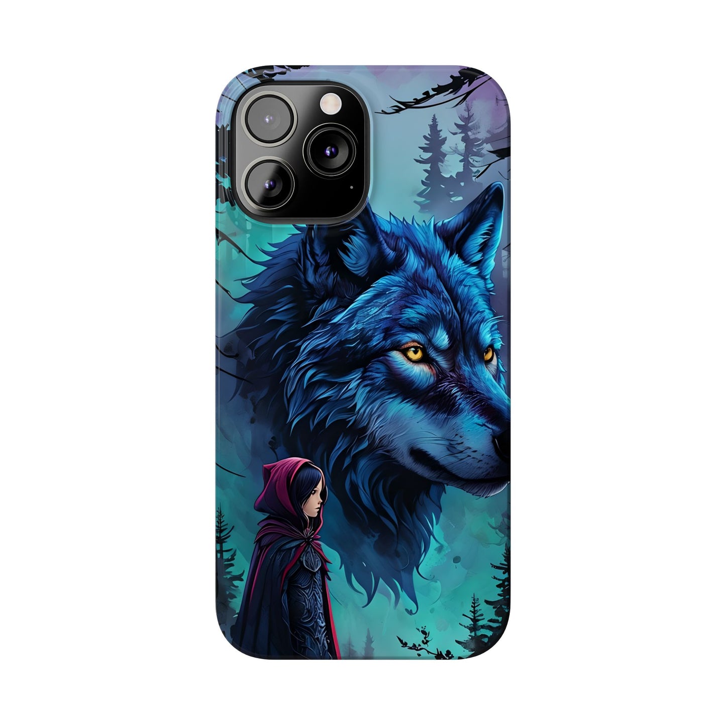 Enchanted Wolf Phone Case - Slim, Stylish Protection for Animal Lovers, Perfect for Gifts & Nature Enthusiasts, Unique Art Design