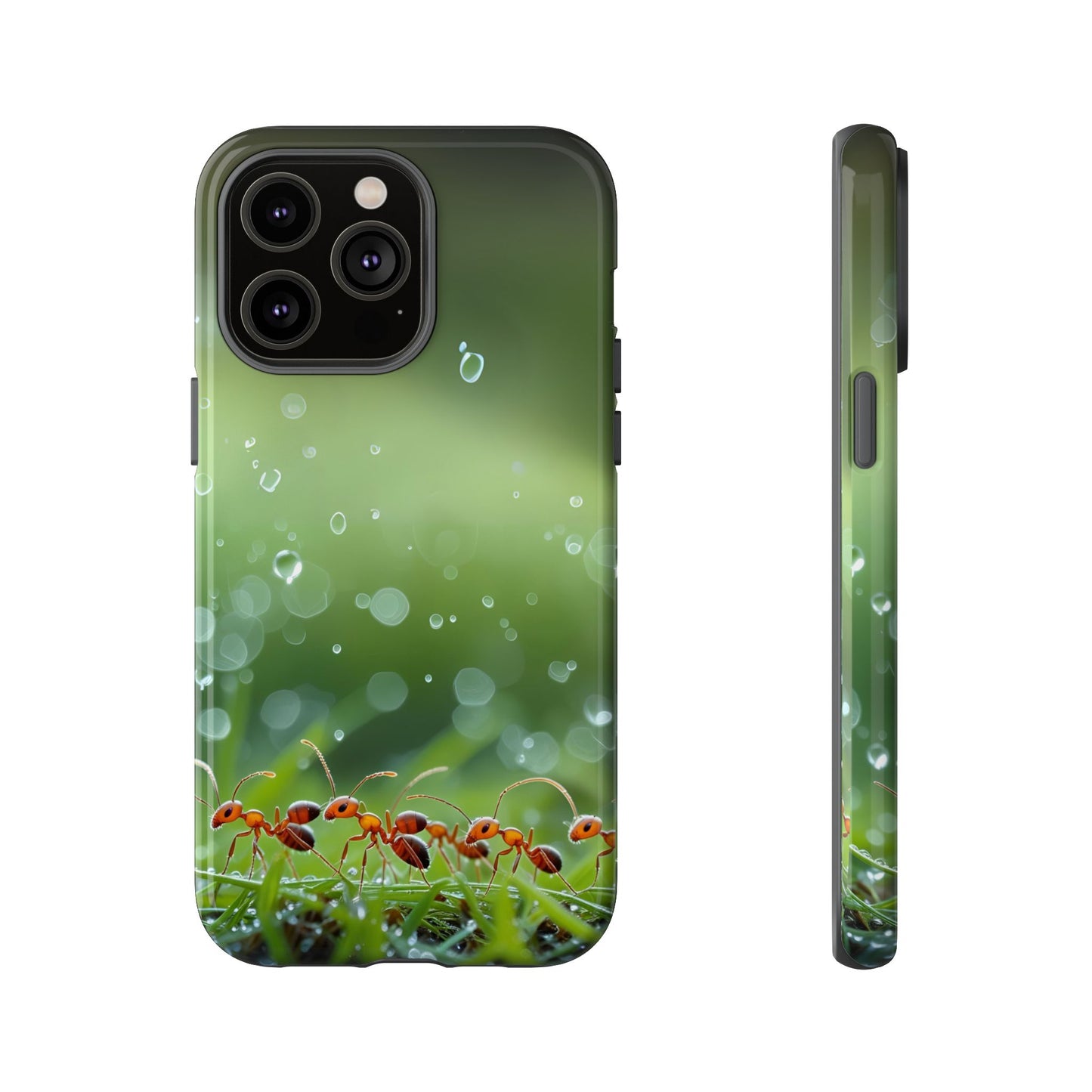 Marching Ant Pattern Tough Phone Case - Realistic Insect Art, Minimalist Nature Aesthetic, Compatible with iPhone, Galaxy, and Google Phones