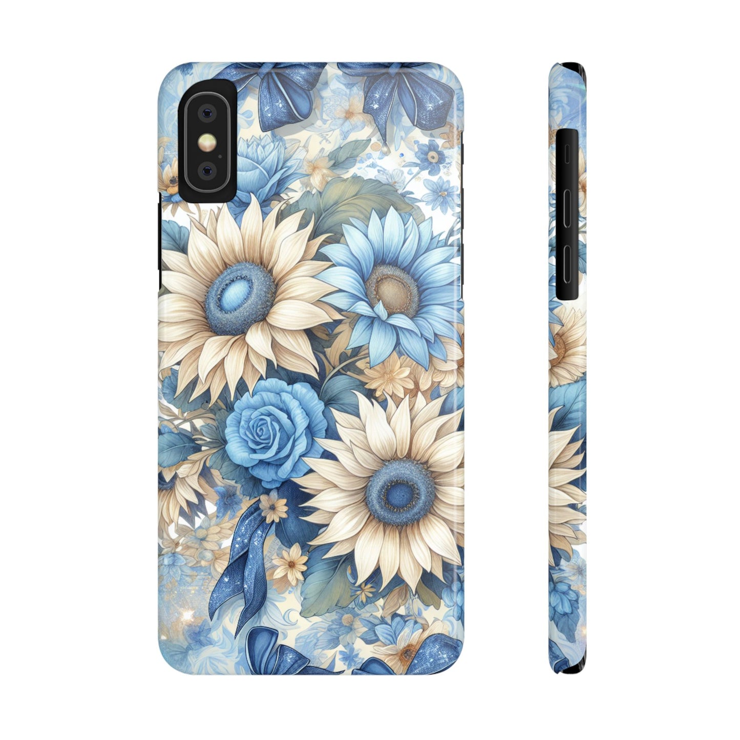 Floral Slim Phone Cases - Vibrant Sunflower Design, Flower Phone Cover, Aesthetic Gift, Spring Accessory, Nature Lover's Essential