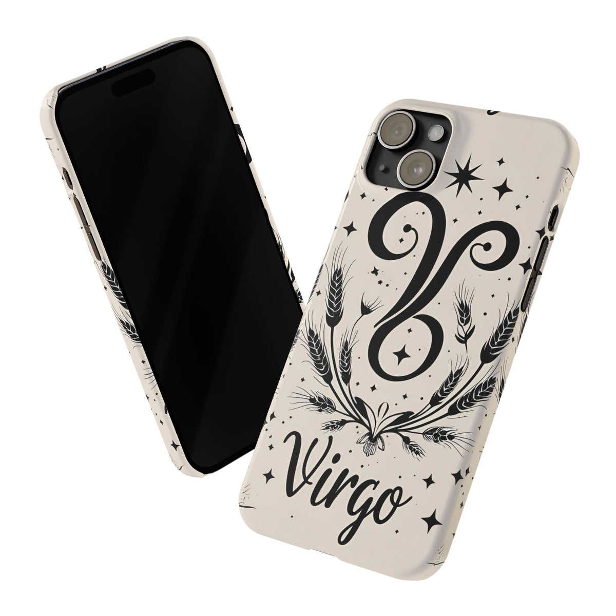Virgo Zodiac Slim Phone Case, Astrology, Celestial Star Sign Cover, Compatible with iPhone 17, 16, 15, 14, 13, 12, 11