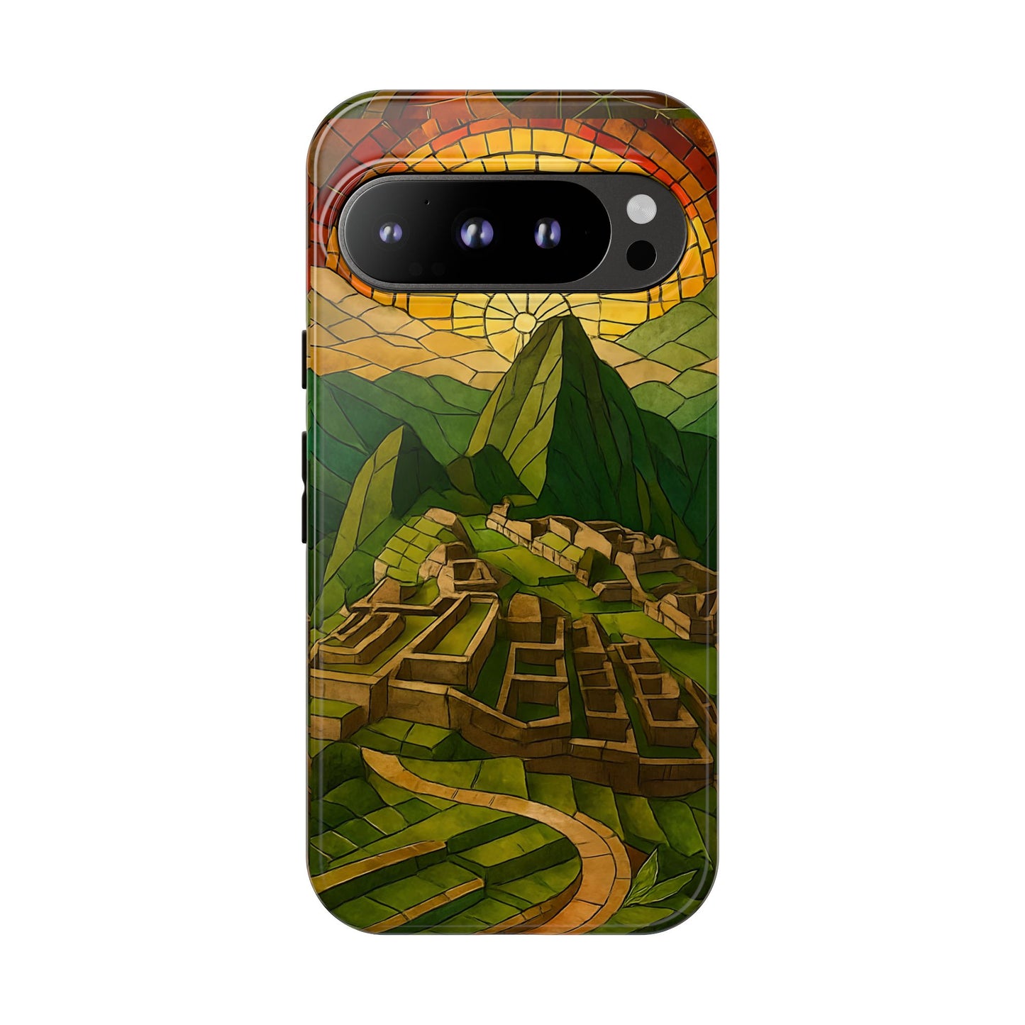 Inca Ruins Tough Phone Case - Machu Picchu Landmark Design, Historic Peru Travel Aesthetic Compatible with iPhone, Galaxy, and Google Phones