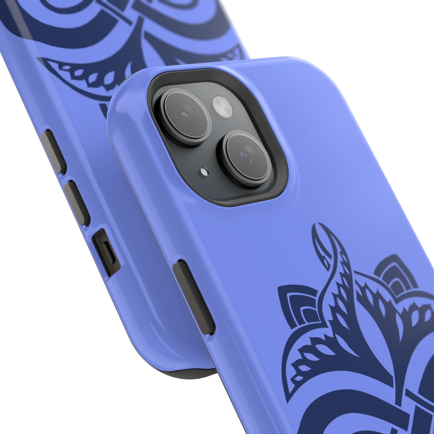 Celtic Knot Slim Phone Case, Blue Pattern Phone Cover, Irish Heritage Art Design, Compatible with iPhone 17, 16, 15, 14, 13