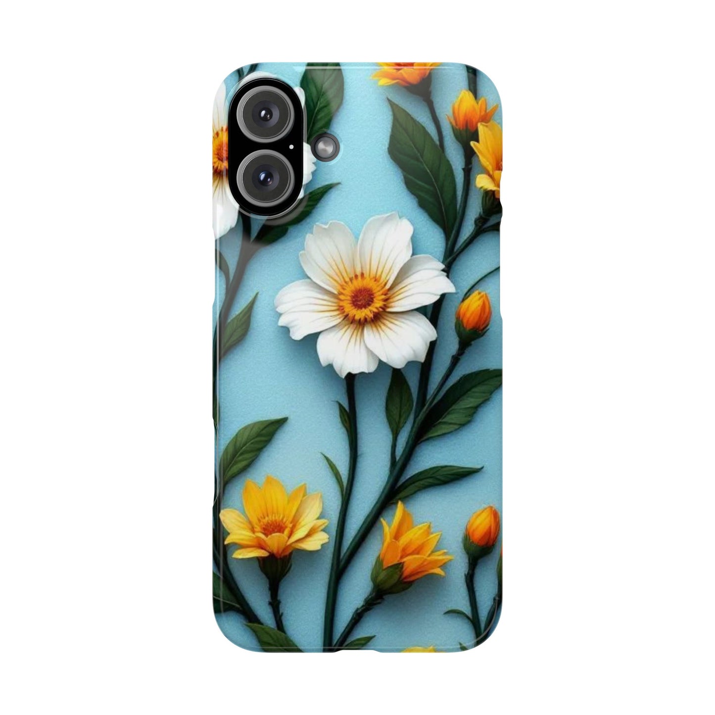 Floral Slim Phone Case, Smartphone Accessories, Gift for Her, Nature Lover Gift, Spring Decor, Cute Phone Cover