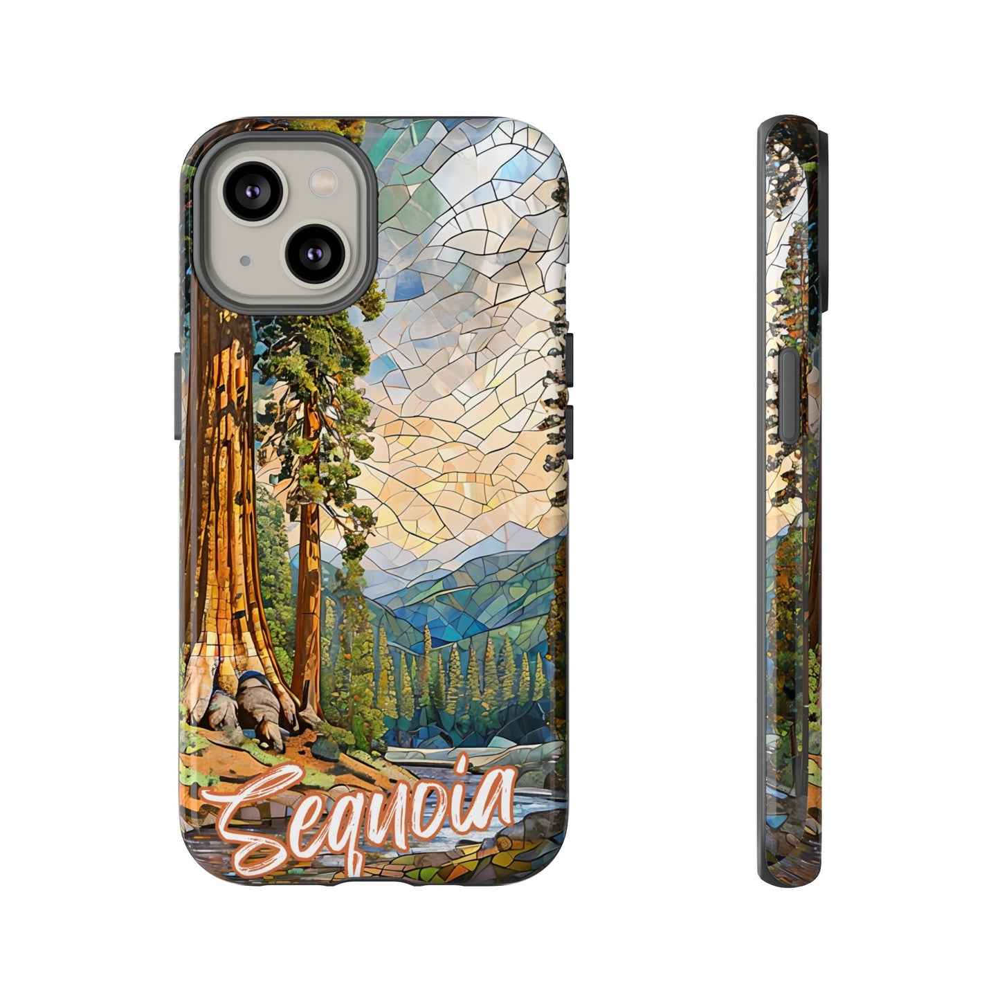 Sequoia National Park Northern California Phone Case, Mosaic Phone Case, Mountain Nature Art, National Park Gift, Scenic Forest Phone Cover
