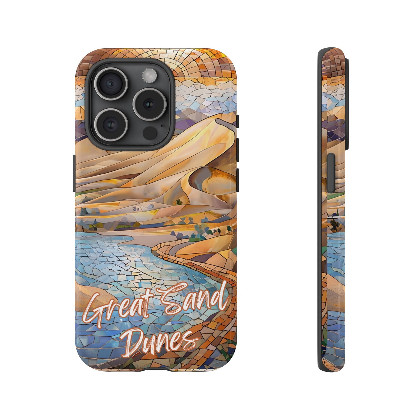 Great Sand Dunes National Park Phone Case, Mosaic Phone Case, Nature Art, National Park Gift, Scenic Forest Phone Cover, Phone Case Travel