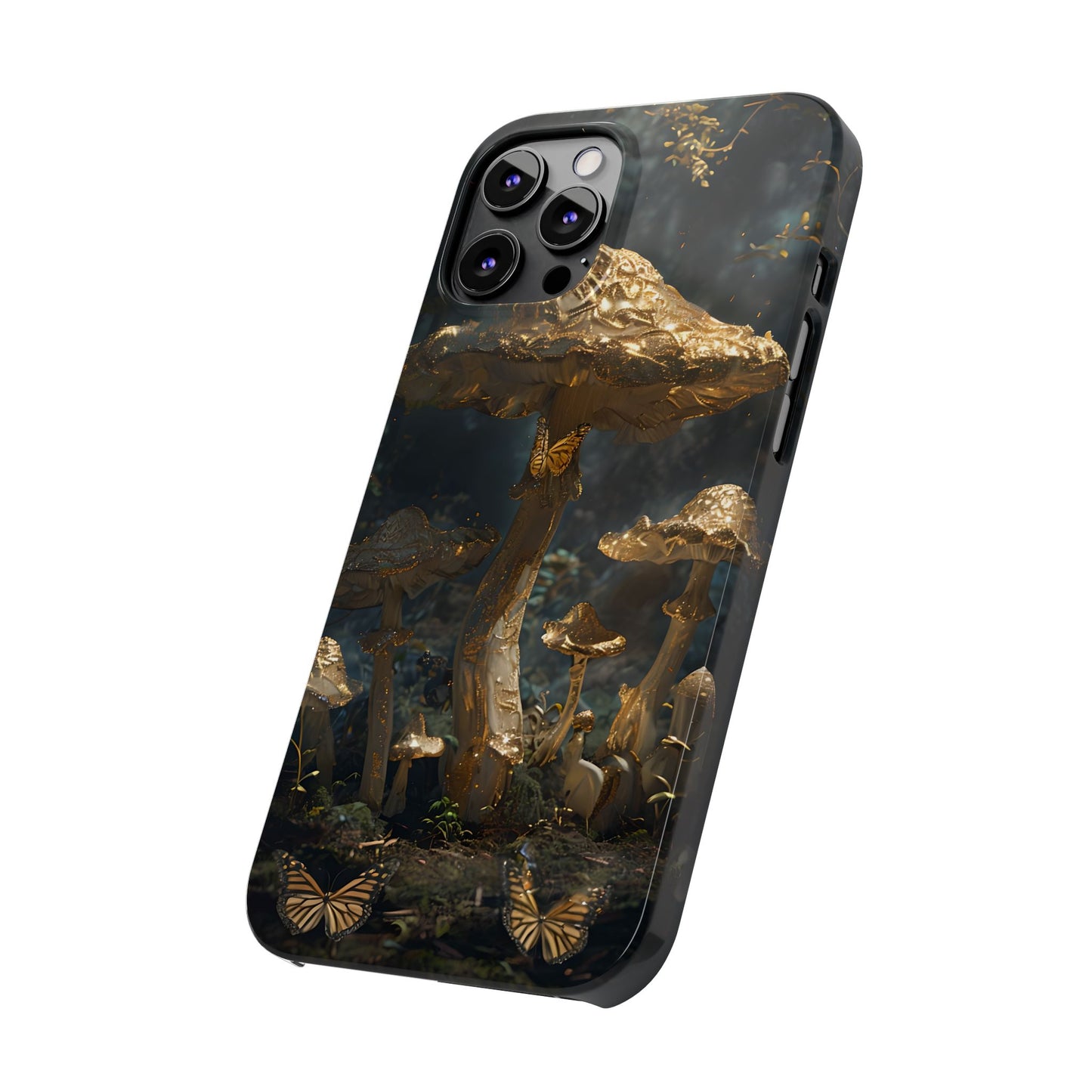 Enchanted Forest Slim Phone Cases, Fantasy Phone Cover, Mushroom Design, Nature Lover Gift, Boho Chic Cell Phone Case