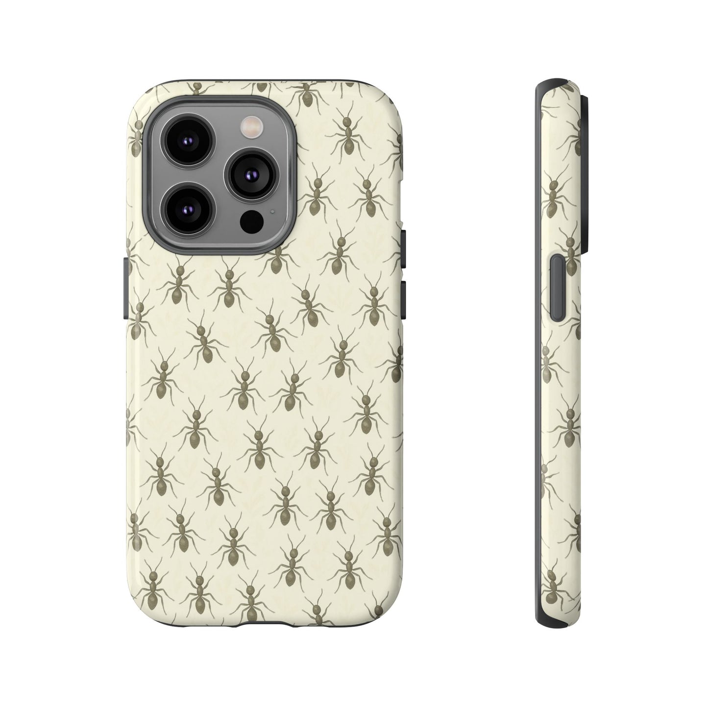 Marching Ant Pattern Tough Phone Case - Realistic Insect Art, Minimalist Nature Aesthetic, Compatible with iPhone, Galaxy, and Google Phones