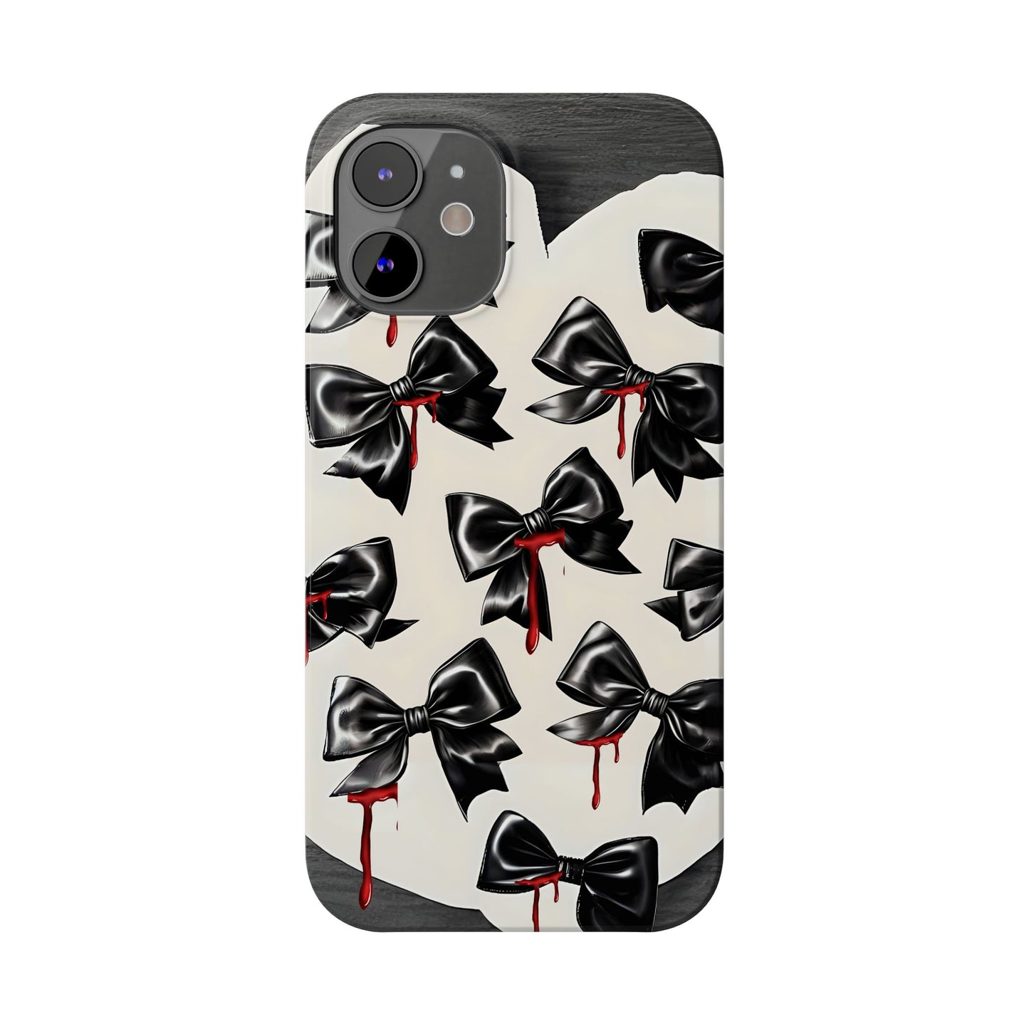 Spooky Halloween Slim Phone Case, Goth Coquette Aesthetic, Cute Horror Style, Perfect for Birthdays and Special Occasions