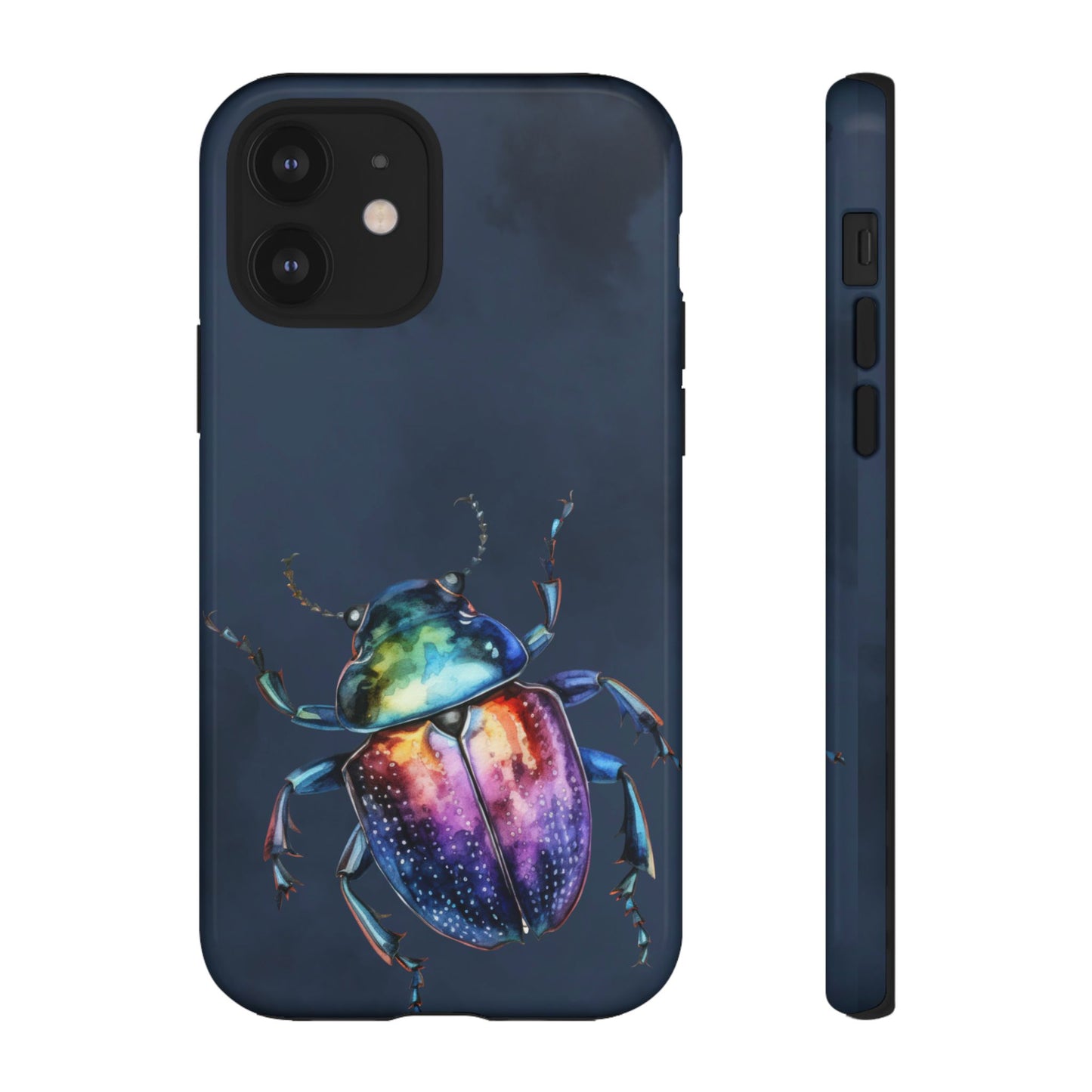 Iridescent Beetle Tough Phone Case - Insect Art Design, Nature-Inspired Pattern, Compatible with iPhone, Galaxy, and Google Phones