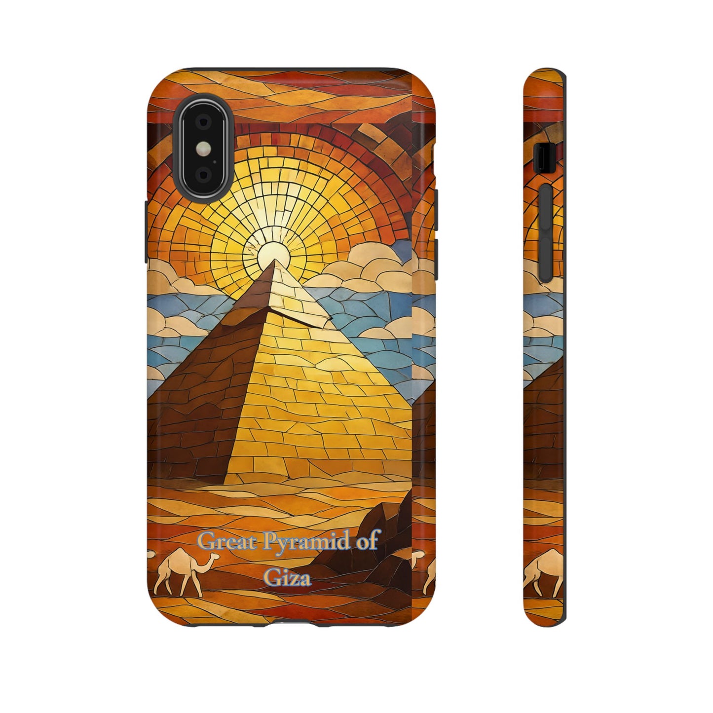 Great Pyramid of Giza Tough Phone Case - Ancient Egypt Aesthetic, World Wonder Art Design, Compatible with iPhone, Galaxy, and Google Phones