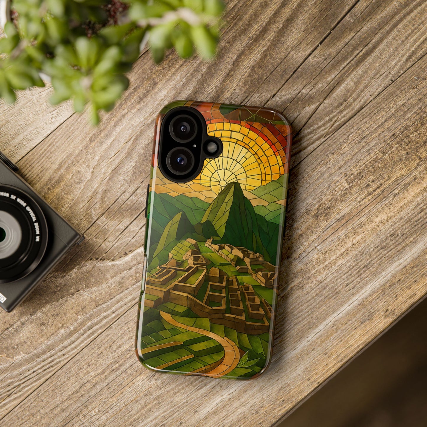 Inca Ruins Tough Phone Case - Machu Picchu Landmark Design, Historic Peru Travel Aesthetic Compatible with iPhone, Galaxy, and Google Phones