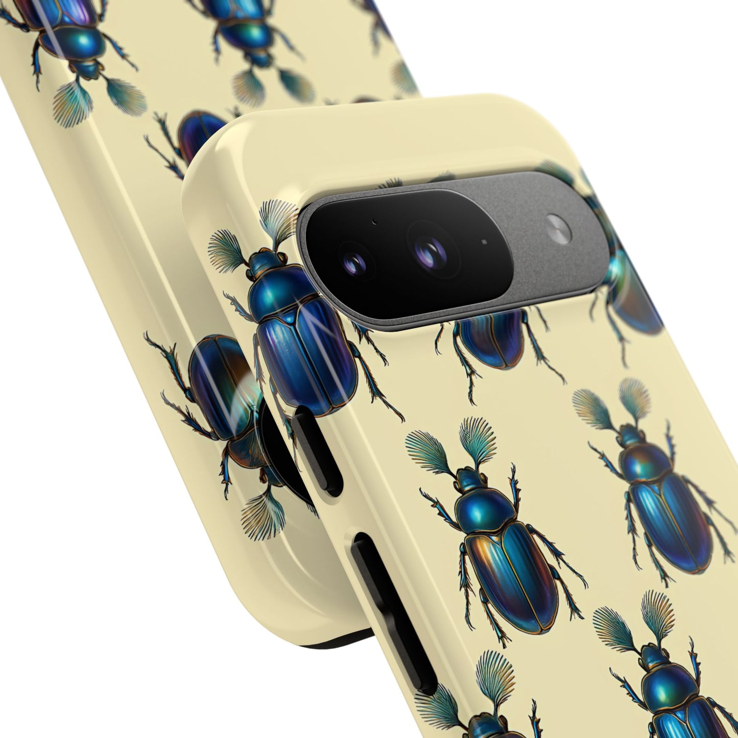 Beetle Tough Phone Case - Nature-Inspired Insect Art, Vintage Bug Pattern Design, Compatible with iPhone, Galaxy, and Google Phones