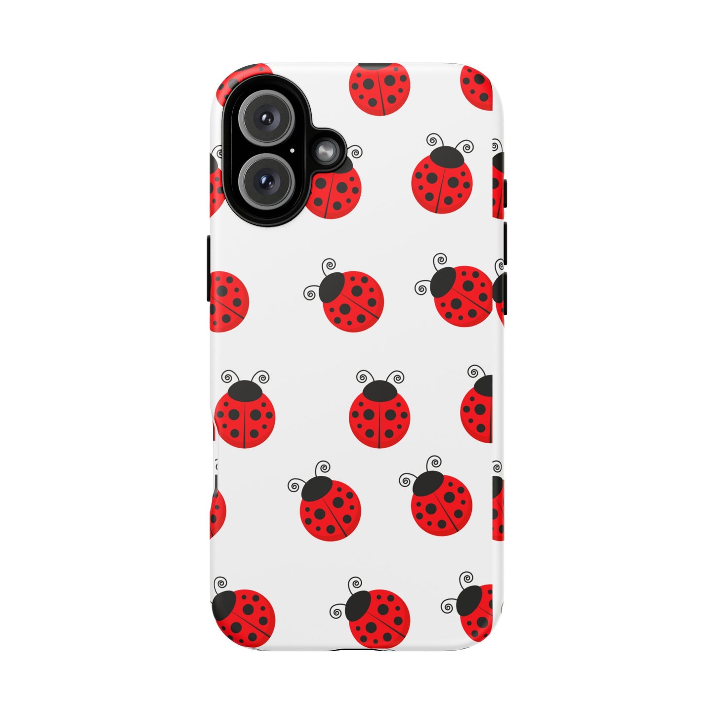 Ladybug Tough Phone Case - Cute Insect Aesthetic, Nature-Inspired Pattern Art, Compatible with iPhone, Galaxy, and Google Phones
