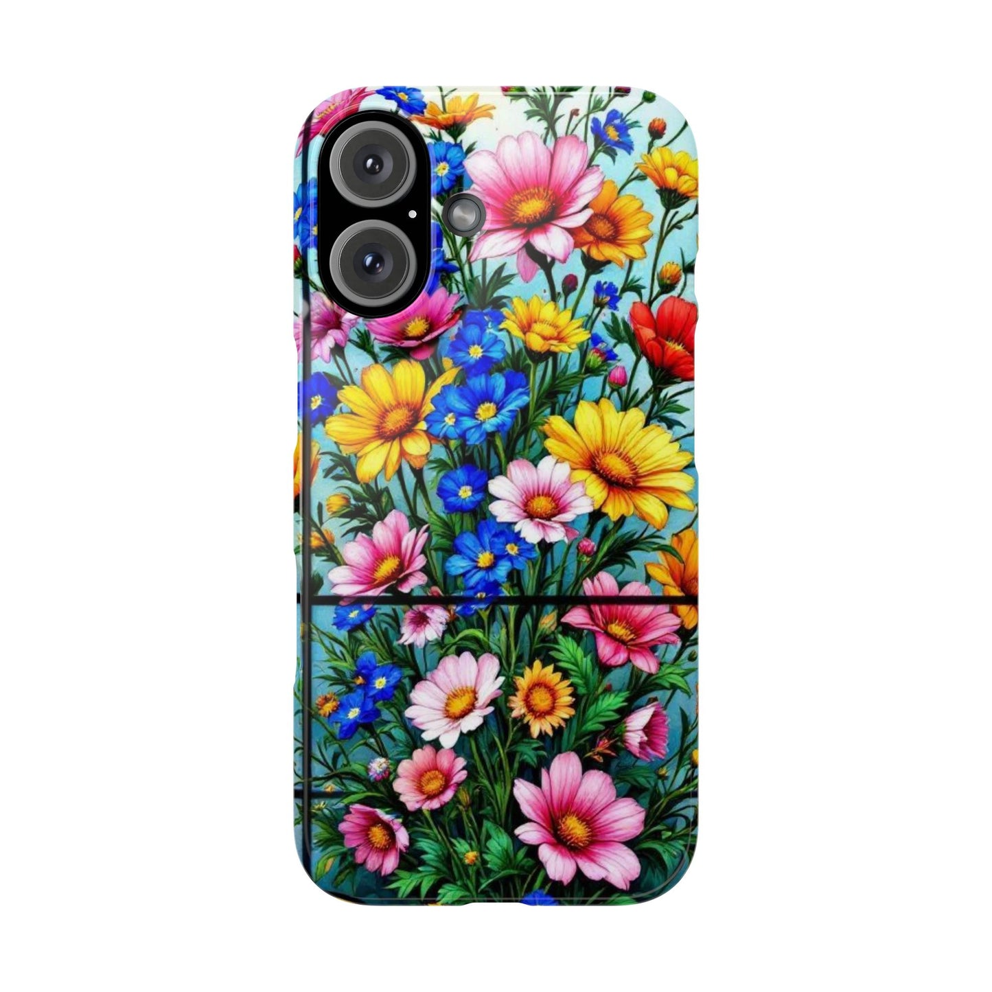 Vibrant Floral Slim Phone Cases | Cute Phone Cover Gifts for Nature Lovers, Spring Decor, Birthday or Holiday Gifts, Flower Design