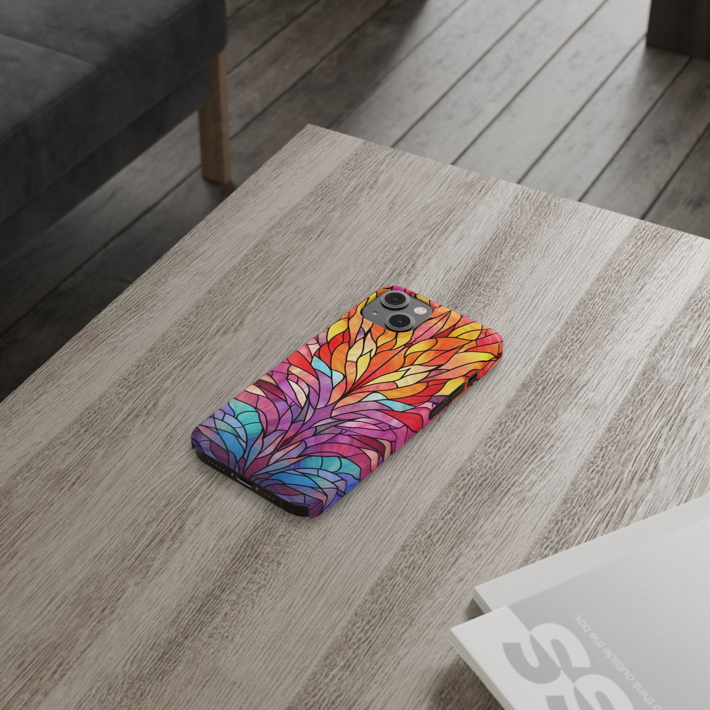 Vibrant Floral Slim Phone Cases, Colorful Smartphone Cover, Artistic Phone Skin, Unique Gift for Her, Nature-Inspired Accessory