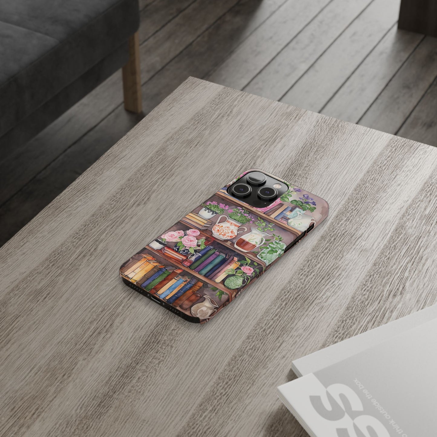 Charming Floral Phone Cases, Botanical Slim Cases, Book Lover Gifts, Cozy Home Aesthetic, Cute Phone Accessories, Nature-Inspired Designs