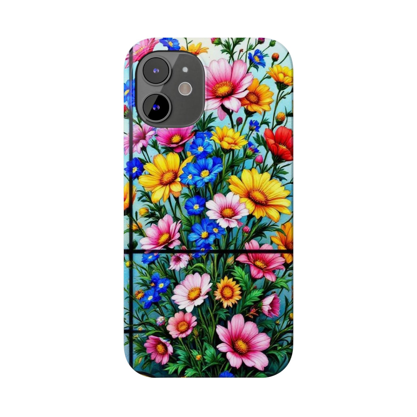 Vibrant Floral Slim Phone Cases | Cute Phone Cover Gifts for Nature Lovers, Spring Decor, Birthday or Holiday Gifts, Flower Design