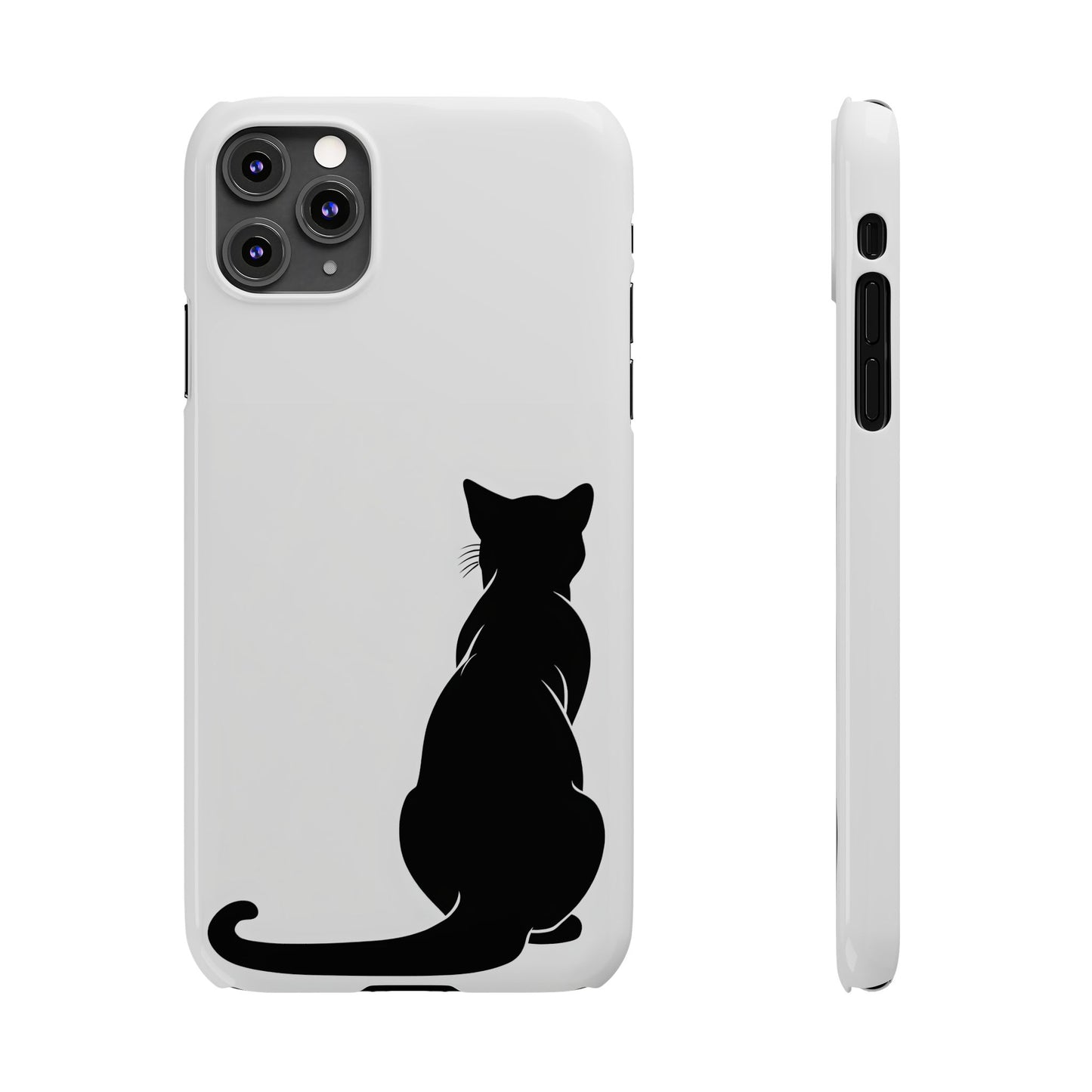 Black Cat Halloween Slim Phone Case Coquette, Creepy Cute Gift for Her, Goth Coquette Spooky Case, Compatible with iPhone, Galaxy, Google