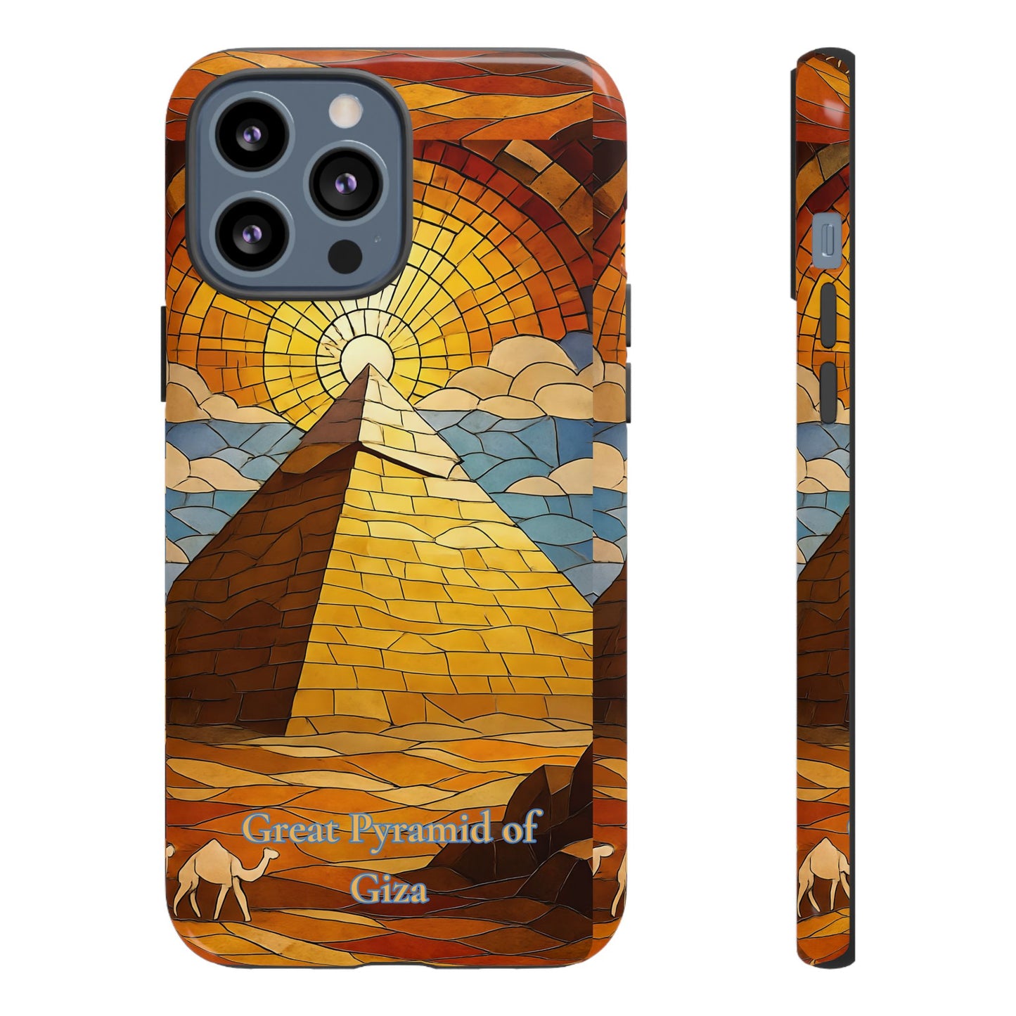 Great Pyramid of Giza Tough Phone Case - Ancient Egypt Aesthetic, World Wonder Art Design, Compatible with iPhone, Galaxy, and Google Phones