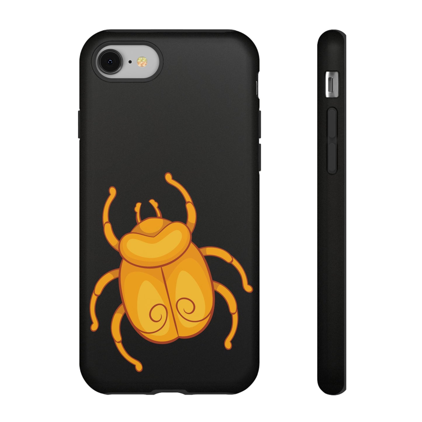 Ancient Egyptian Scarab Tough Phone Case - Gold Beetle Design, Mythological Insect Art, Compatible with iPhone, Galaxy, and Google Phones