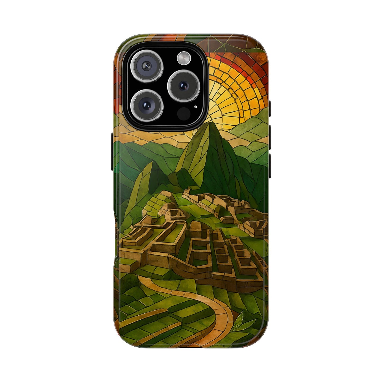 Inca Ruins Tough Phone Case - Machu Picchu Landmark Design, Historic Peru Travel Aesthetic Compatible with iPhone, Galaxy, and Google Phones