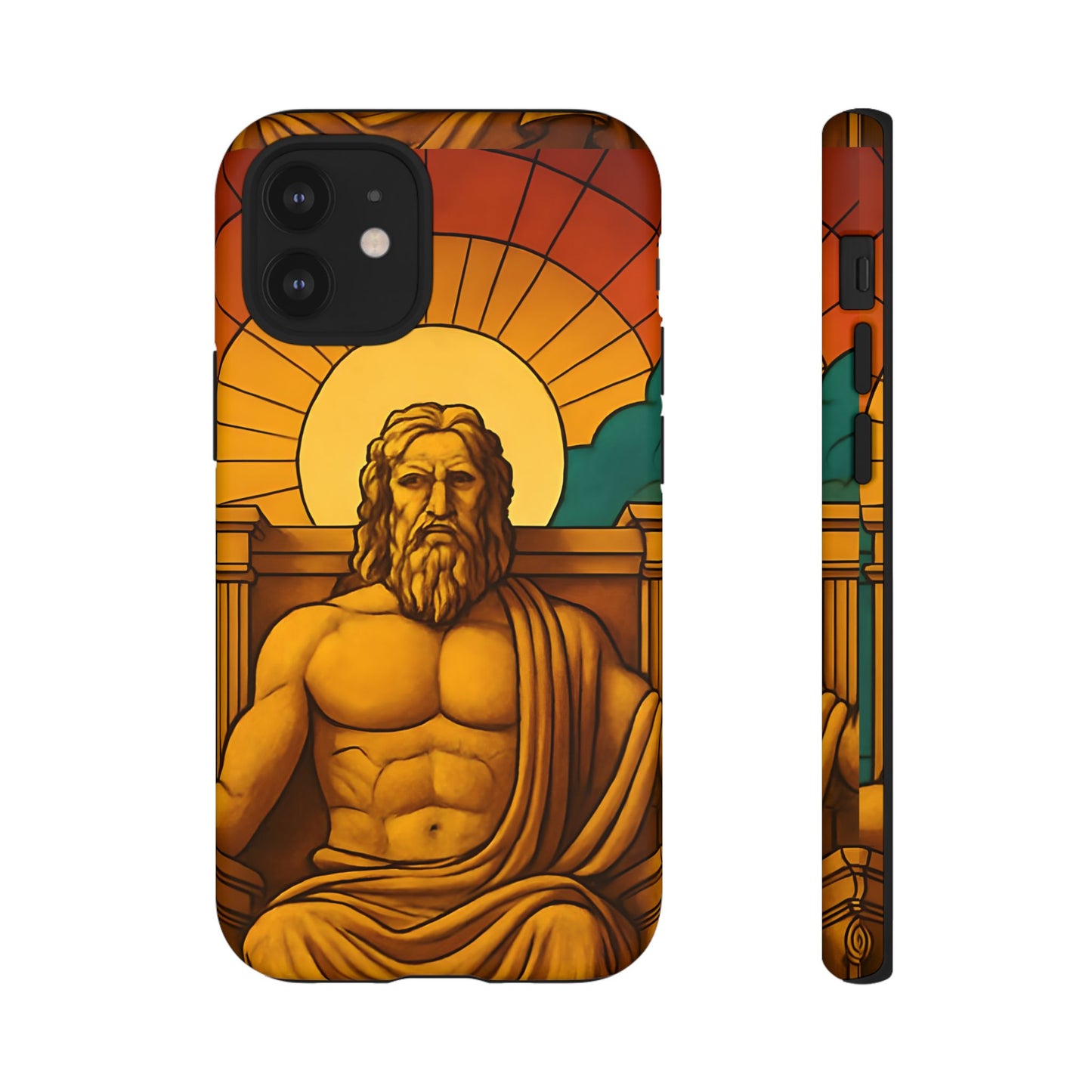 Olympia Zeus Statue Tough Phone Case - Classic Greek Art Design, Historic World Wonder Aesthetic, Compatible with iPhone, Galaxy, and Google