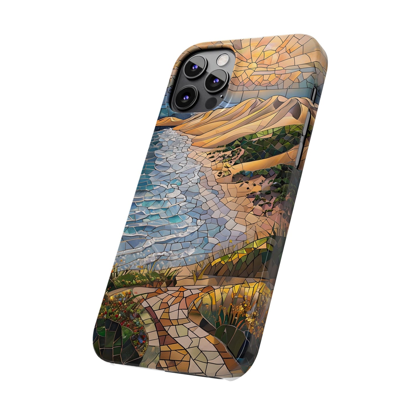 Indiana Dunes National Park Michigan Slim Phone Case, Mosaic Phone Case, East U.S. Nature Art, Coastal Chic, Ocean Lovers, Nature Inspired