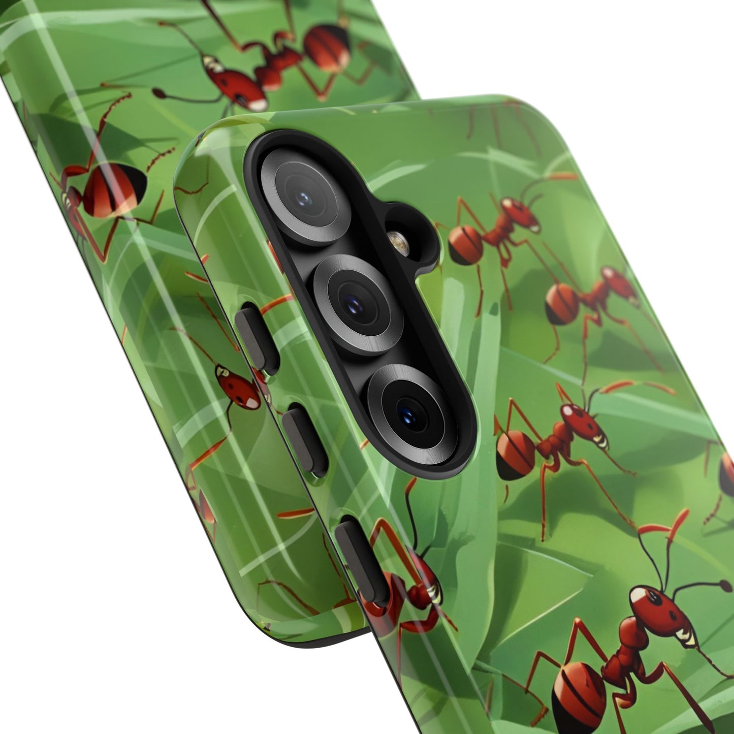 Marching Ant Pattern Tough Phone Case - Realistic Insect Art, Minimalist Nature Aesthetic, Compatible with iPhone, Galaxy, and Google Phones