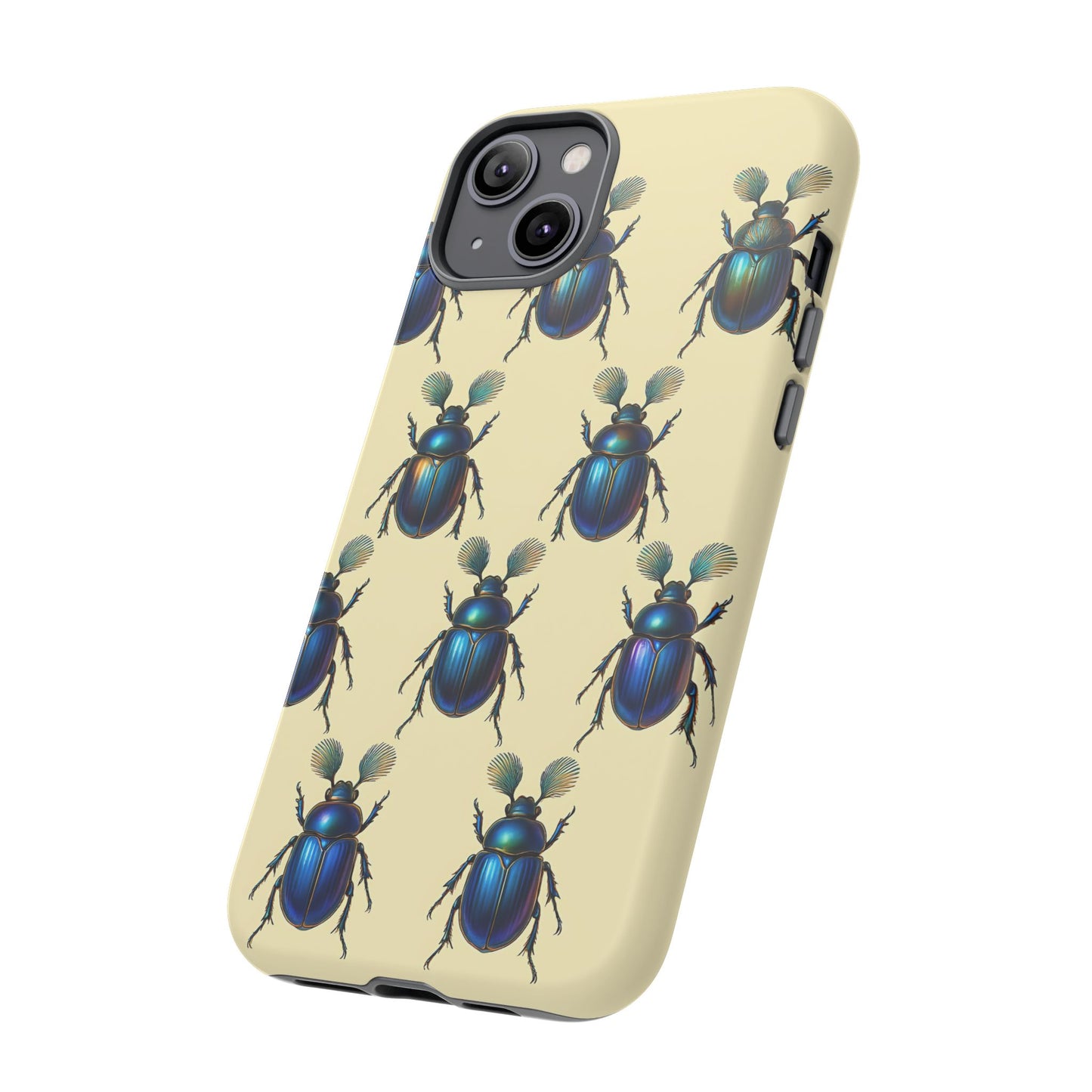 Beetle Tough Phone Case - Nature-Inspired Insect Art, Vintage Bug Pattern Design, Compatible with iPhone, Galaxy, and Google Phones