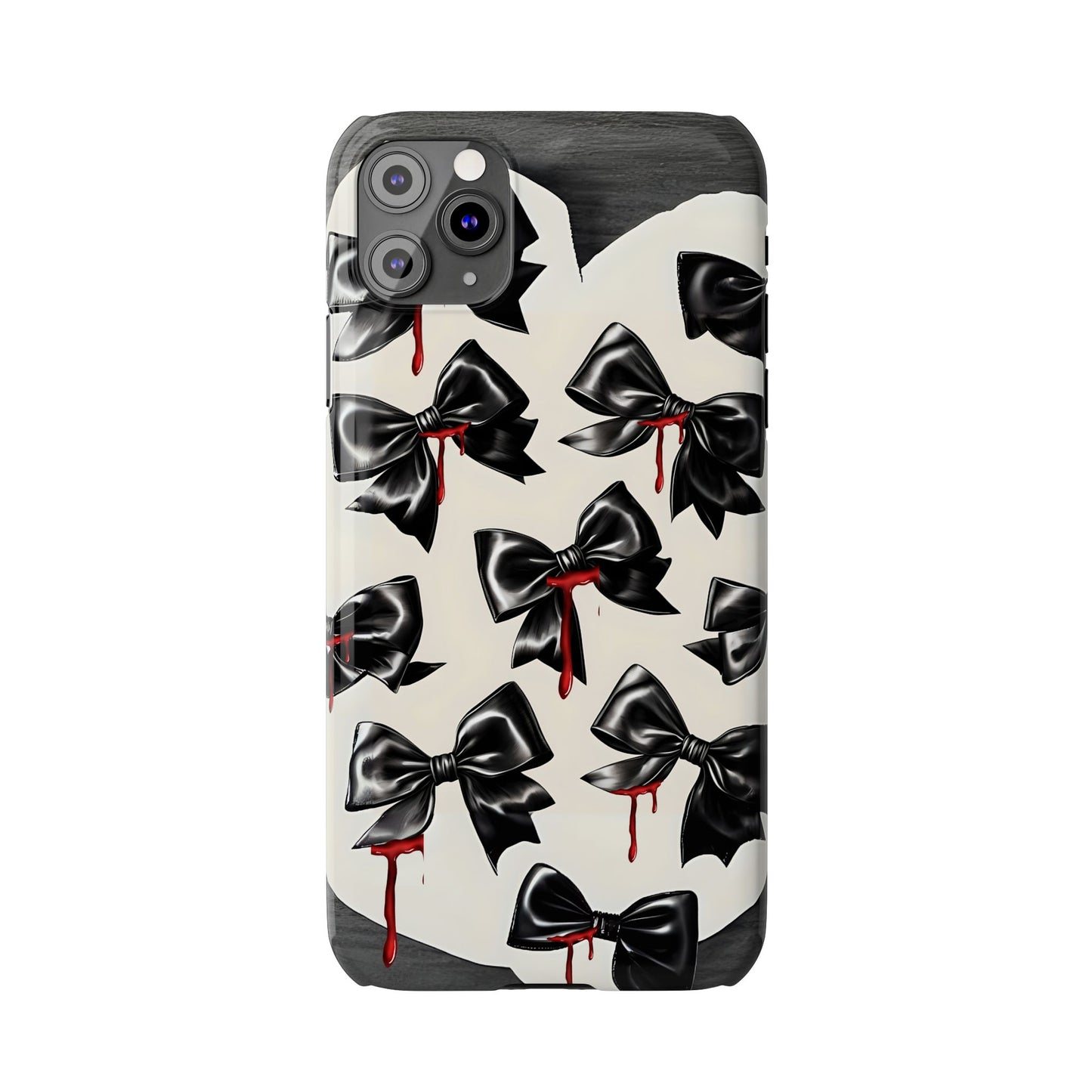 Spooky Halloween Slim Phone Case, Goth Coquette Aesthetic, Cute Horror Style, Perfect for Birthdays and Special Occasions