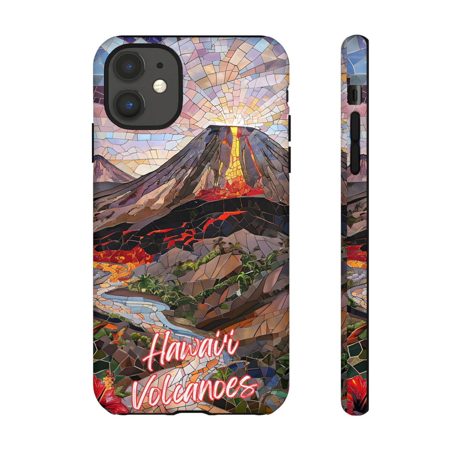 Hawaii Volcanoes National Park Hawaii Phone Case, Mosaic Phone Case, Hawaii Nature Art, National Park Gift, Scenic Waterfall Phone Cover