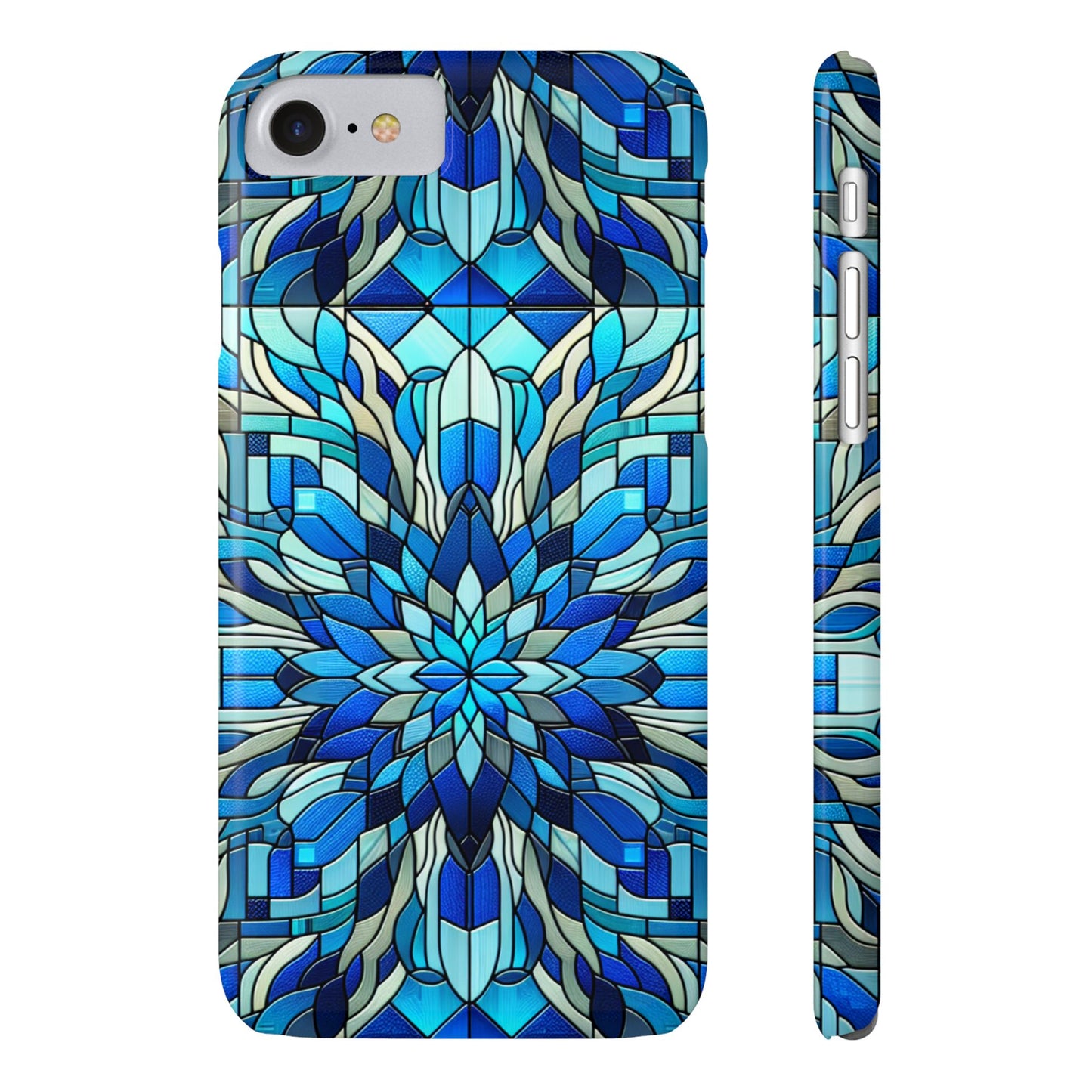 Stained Glass Slim Phone Cases, Floral Phone Covers, Unique Gifts, Artistic Phone Skins, Smartphone Accessories, Stylish Cases